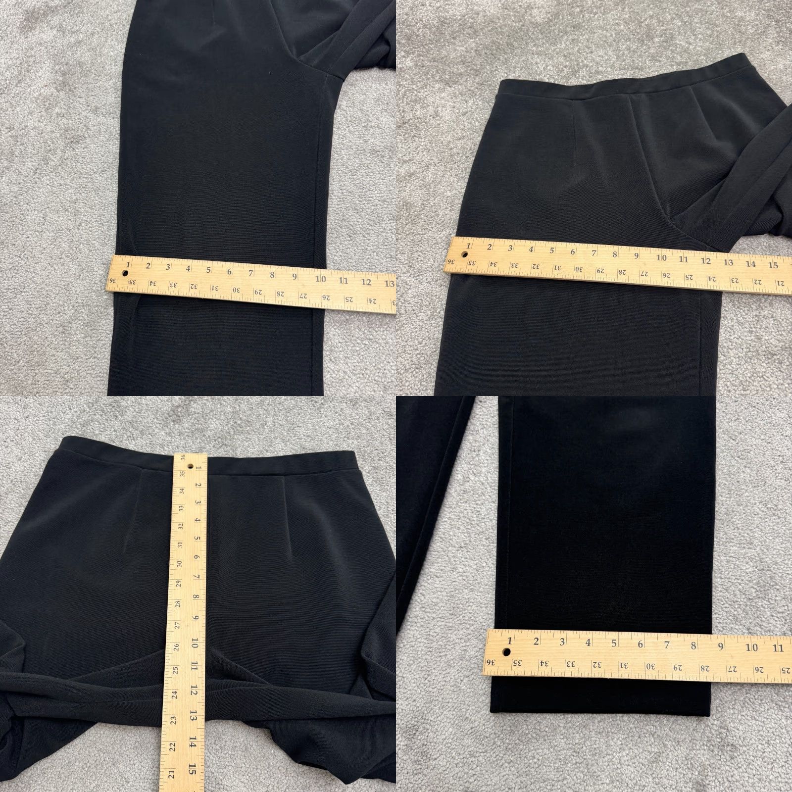 JM Collection JM Collection Pants Womens 12P Black Velour Velvet Wide Leg Back Pull On Y2K Retro Womens Size 34" / US 12 / IT 48 - 8 Thumbnail