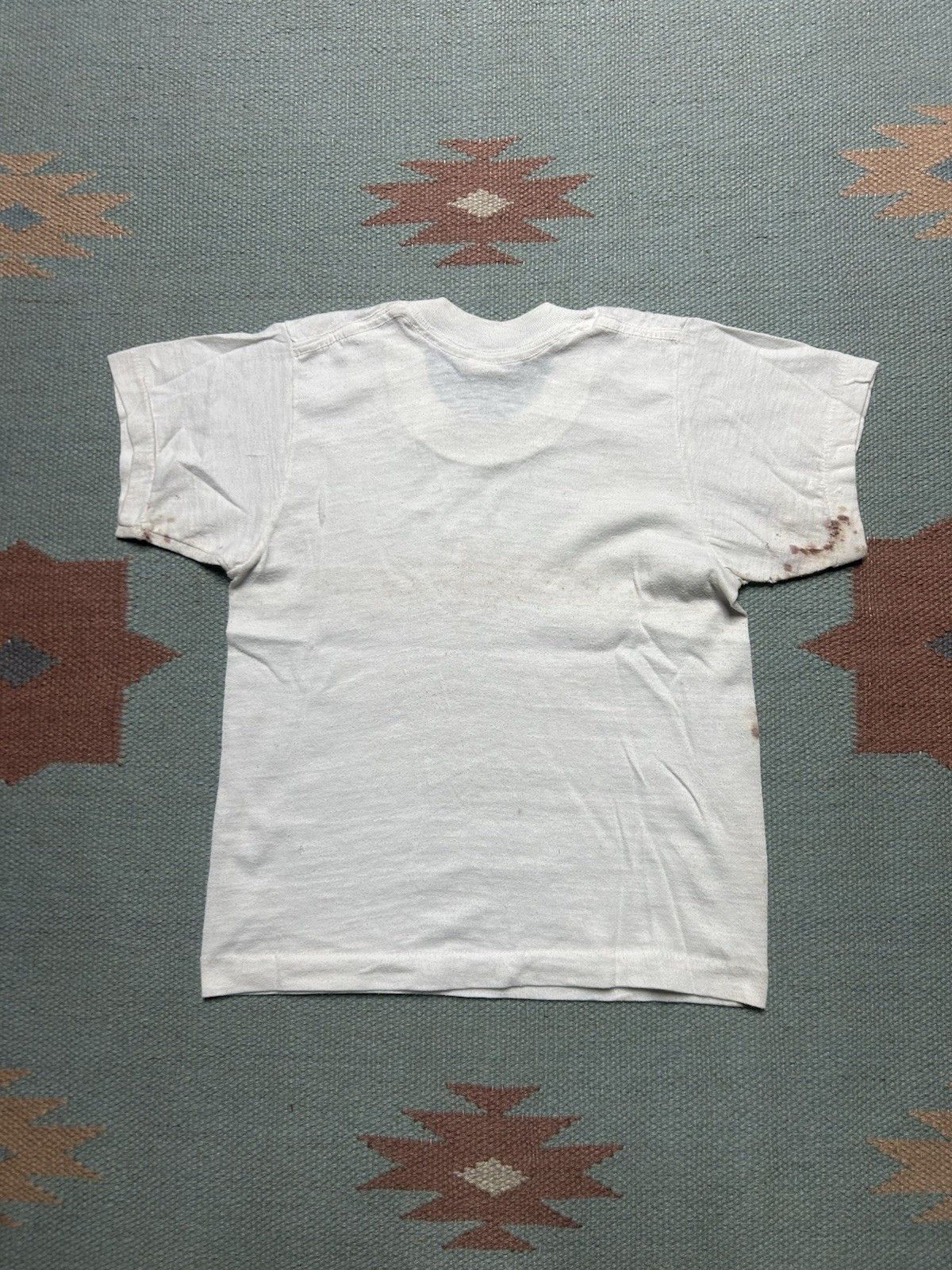 Vintage Vtg 70s blank white t shirt distressed FOTL kids 10 baby tee Size XXS / US 00 / IT 34 - 8 Thumbnail