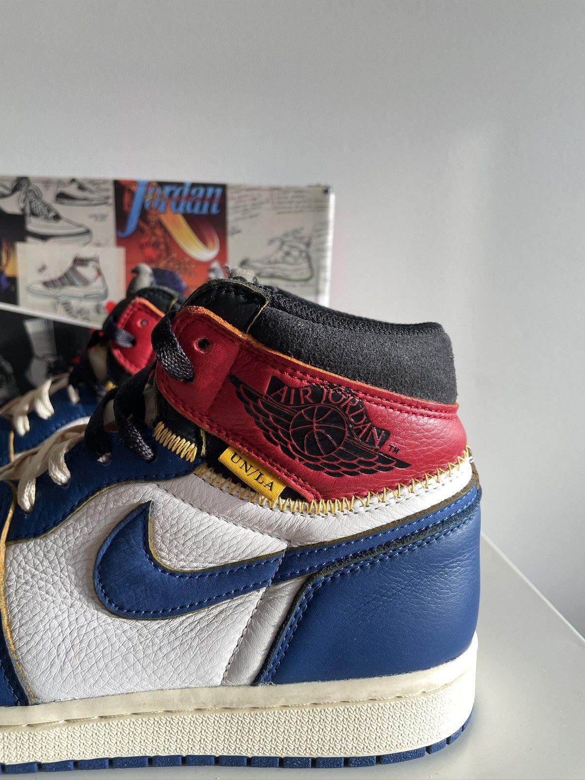 Jordan Brand × Union LA Union x Jordan 1 High OG Storm Blue US9.5 Size US 9.5 / EU 42-43 - 5 Thumbnail