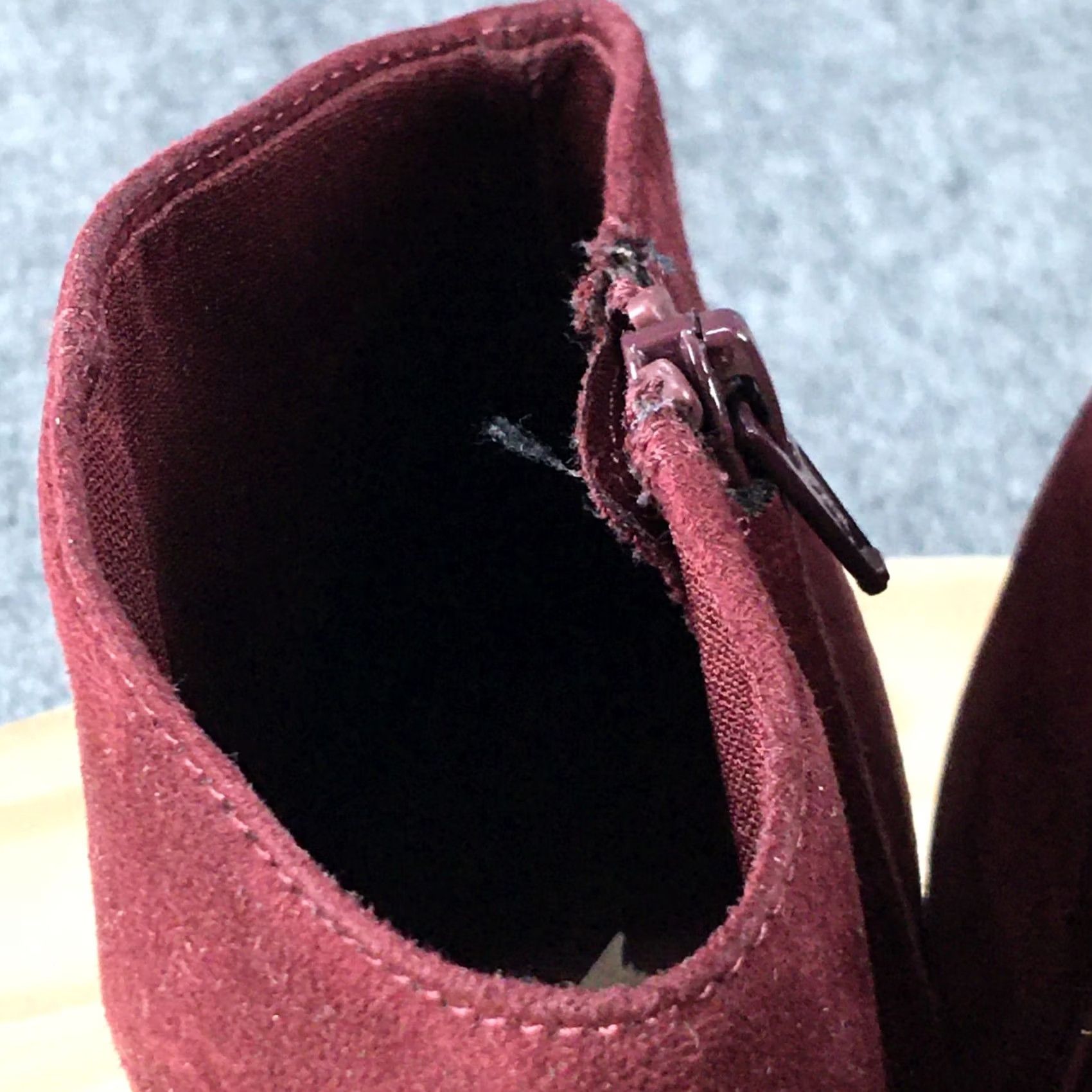 Old Navy Old Navy Boots Womens 8 Oxblood Ankle Booties Heels Red Faux Suede Leather Zip Size US 8 / IT 38 - 7 Thumbnail