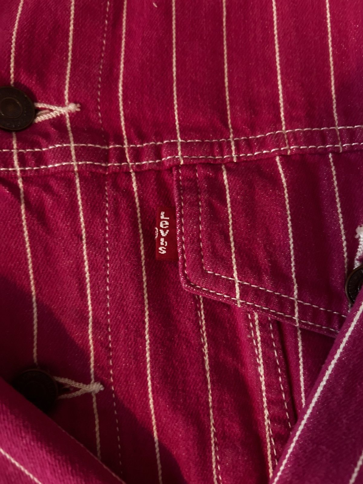 Levi's × Supreme Pink pinstripe Levi’s supreme Size US M / EU 48-50 / 2 - 2 Thumbnail