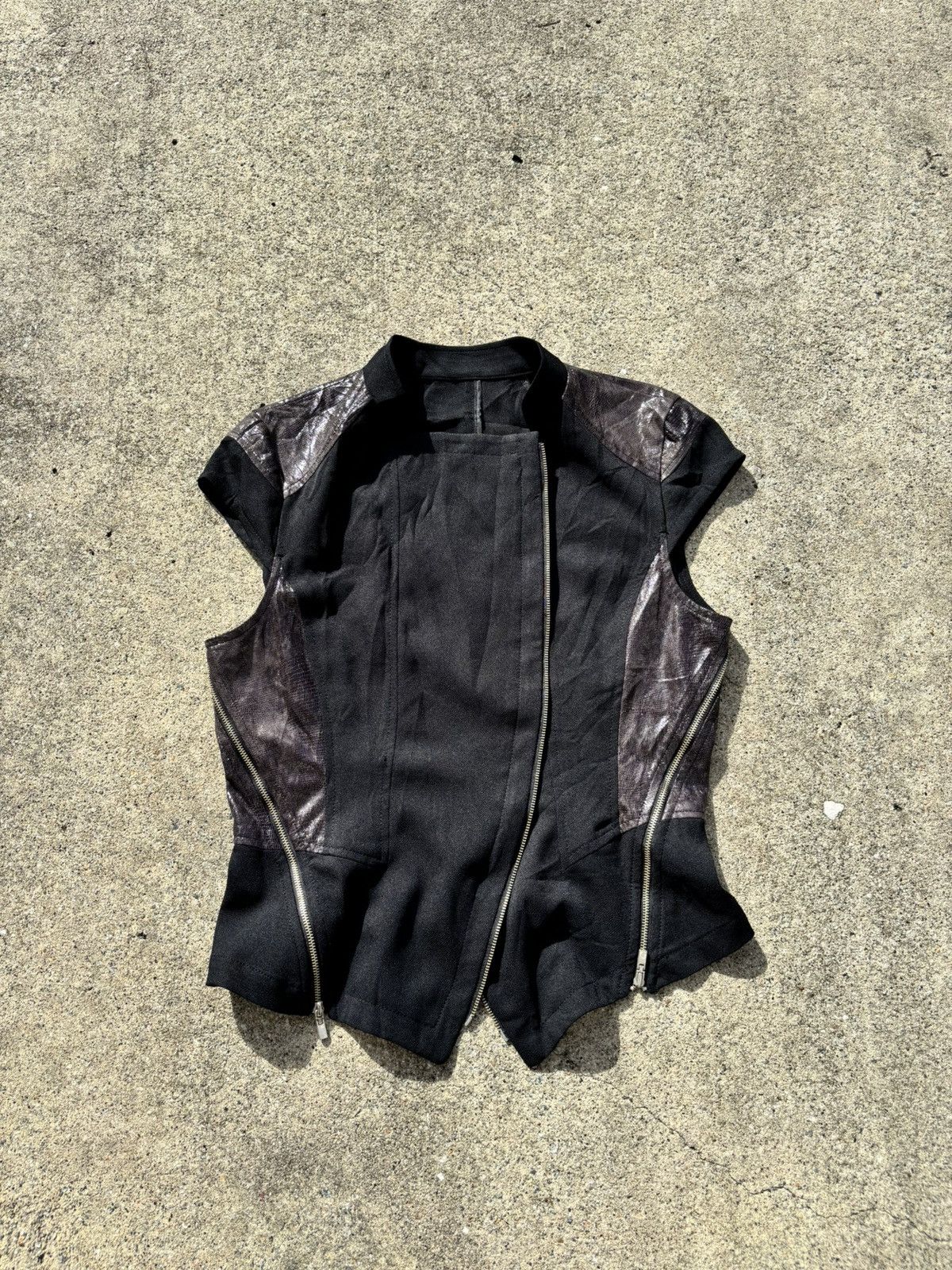 Vintage Python Faux Leather Vest Visual Kei Punk Size US M / EU 48-50 / 2 - 2 Thumbnail