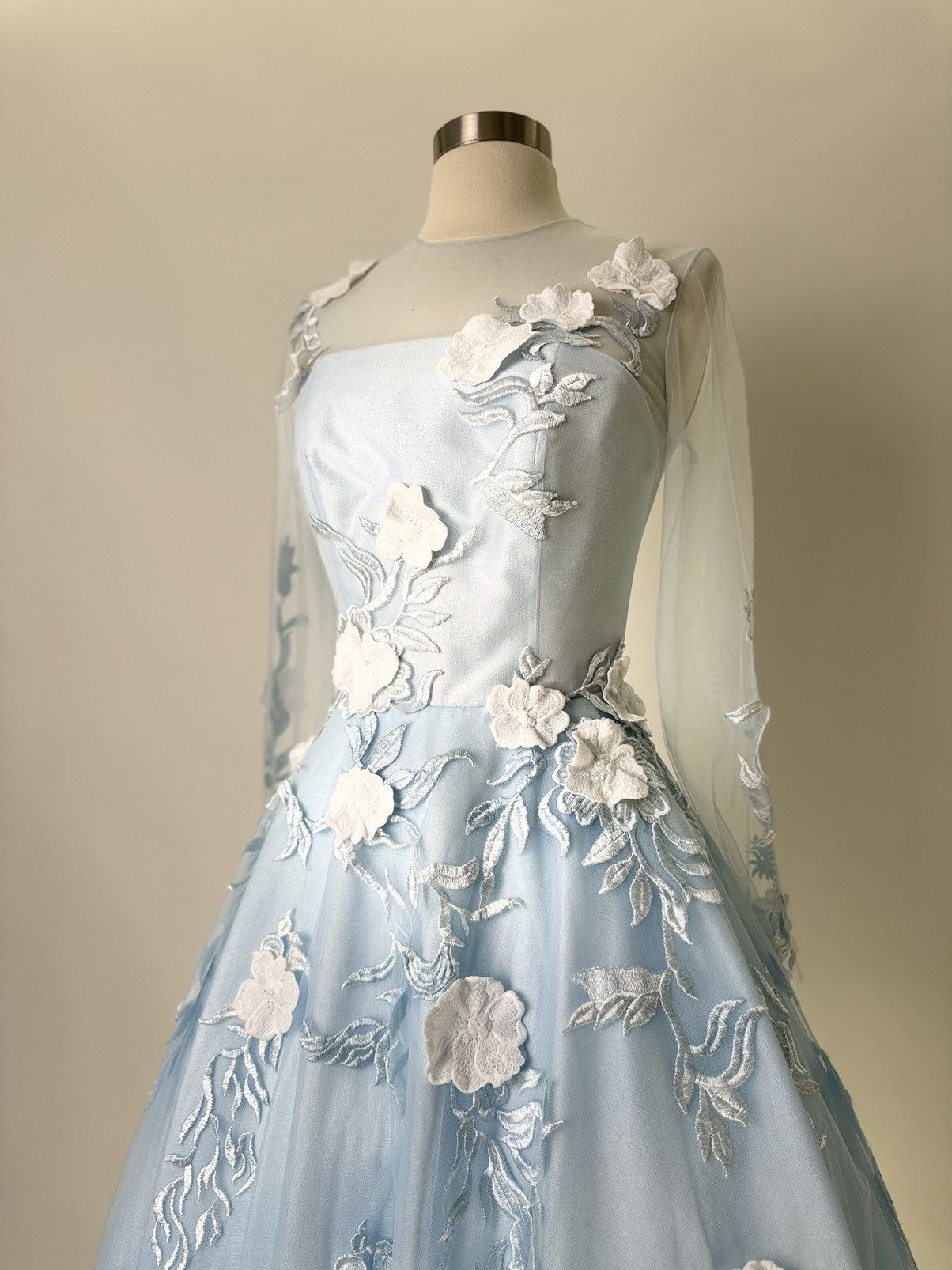Other Brand New US 8 Baby Blue Floral Anna Augusta Dress Size M / US 6-8 / IT 42-44 - 6 Thumbnail
