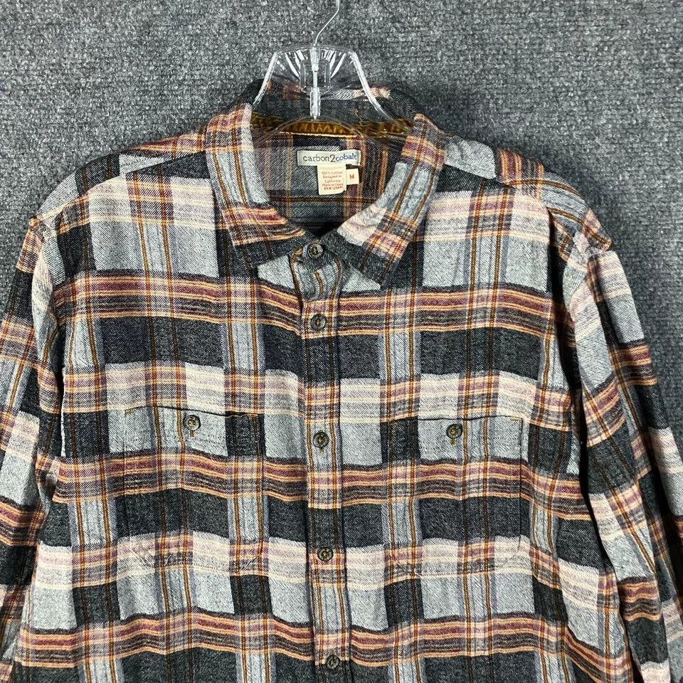 Other Carbon 2 Cobalt Flannel Shirt Men's 100% Cotton Plaid M Size US M / EU 48-50 / 2 - 2 Thumbnail