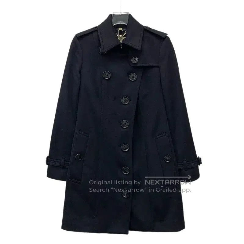 Burberry Burberry Black Cashmere Trench Coat for Women. Size XS / US 0-2 / IT 36-38 - 1 Thumbnail