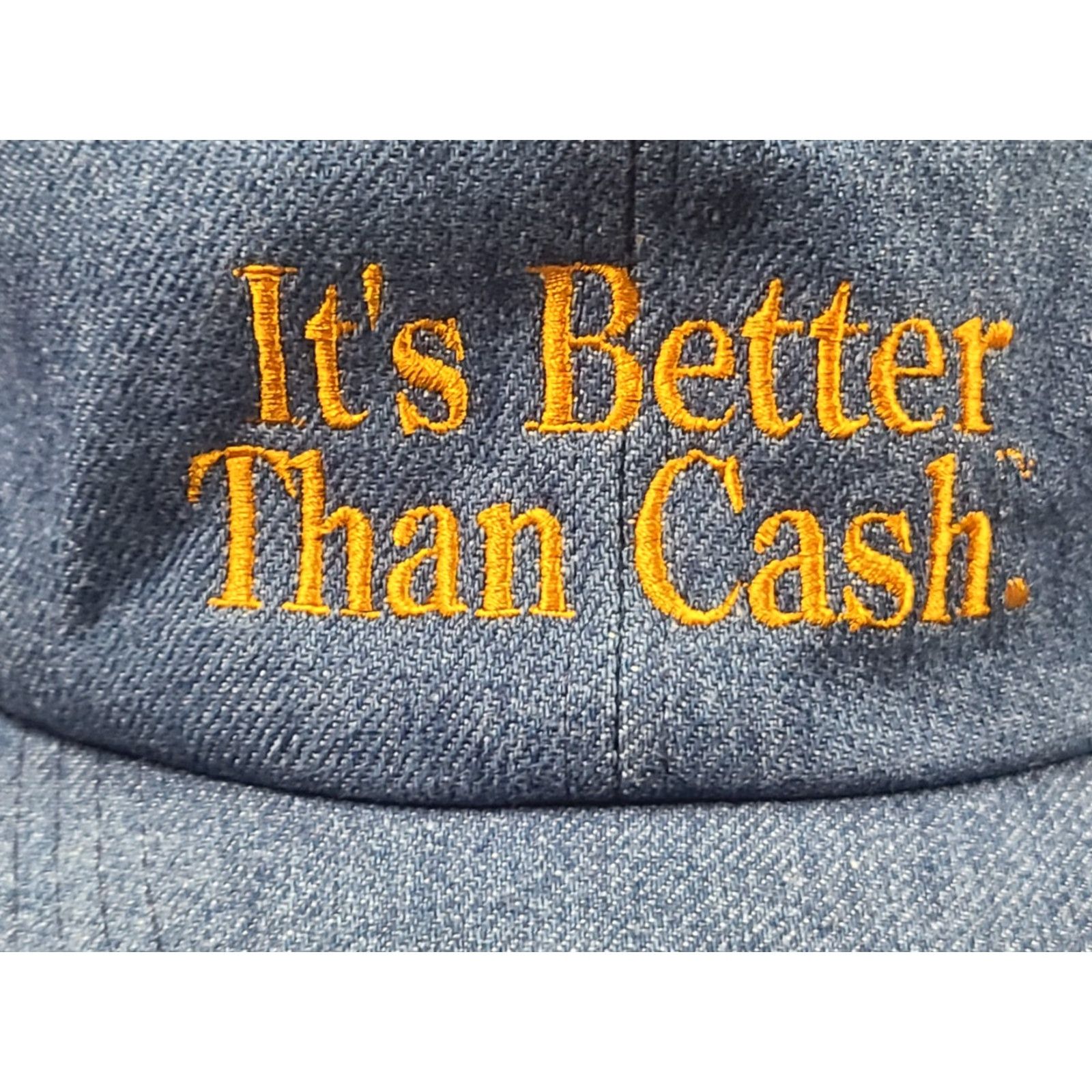 Denime VTG 80s Denim Farmer Hat Cap K-Products Blue One Size Snapback Farmers/Truckers Cap Mens Womens Boys Girls (adjust to gender? not specified) Size ONE SIZE - 2 Thumbnail