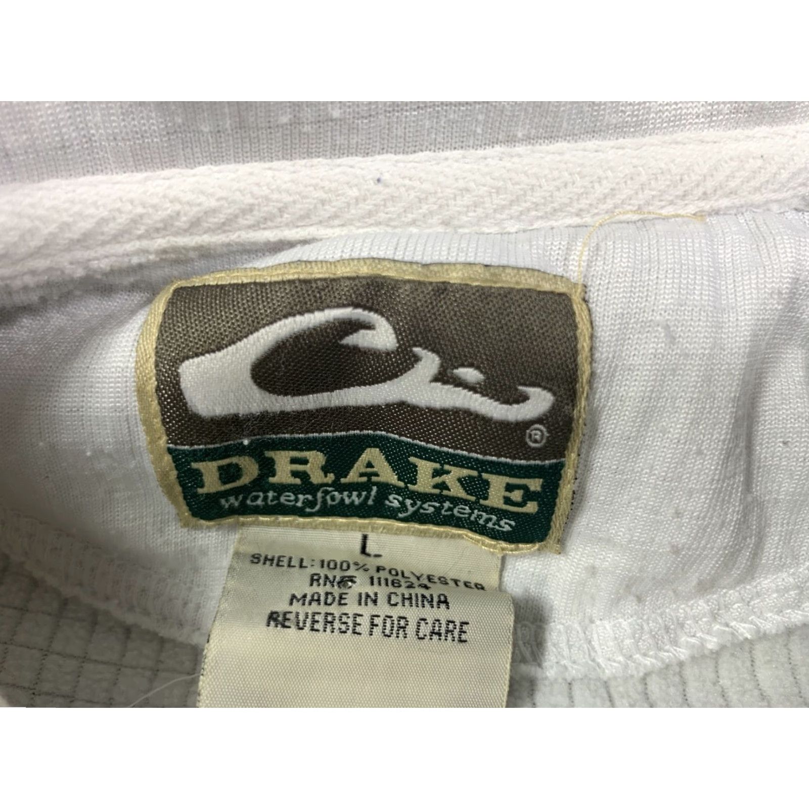 Vintage Drake Waterfowl Men's White Mississippi State 1/4 Zip Pullover Sweater Large Size US L / EU 52-54 / 3 - 4 Thumbnail