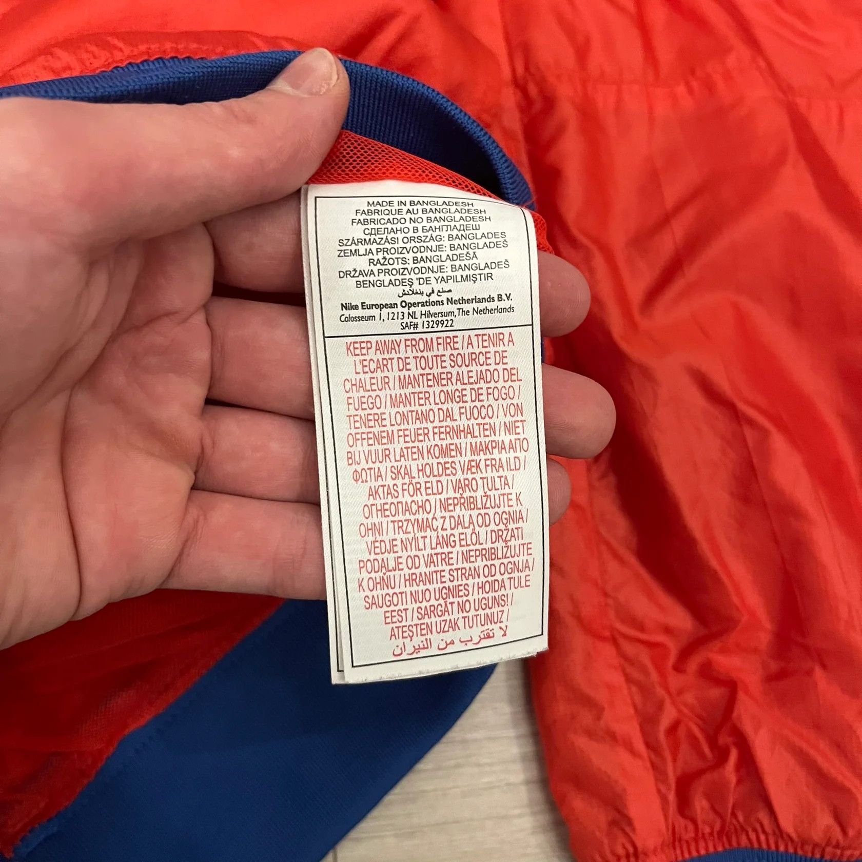 Nike Nike Red/Blue/White Split Windbreaker Size US M / EU 48-50 / 2 - 9 Thumbnail