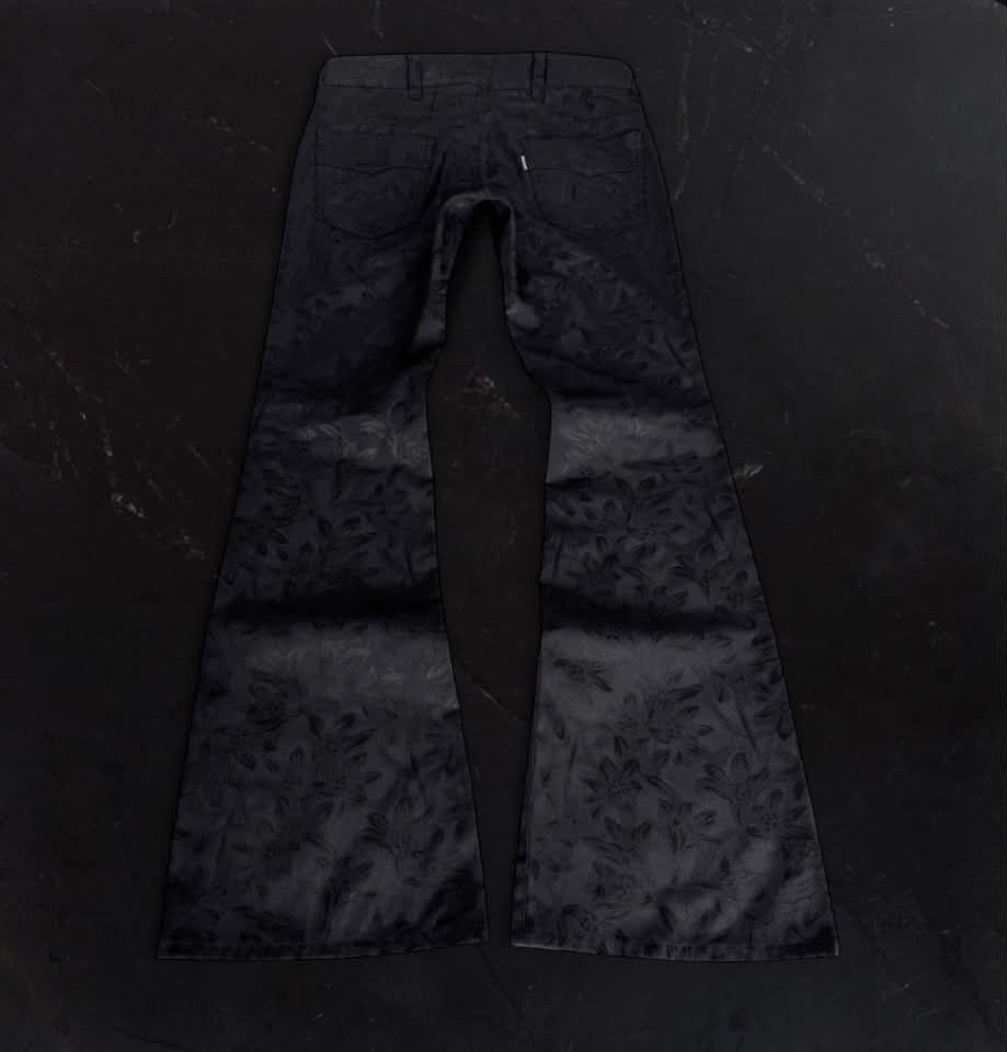 Tornado Mart Tornado Mart Floral Jacquard Flared Pants Size US 31 - 3 Thumbnail