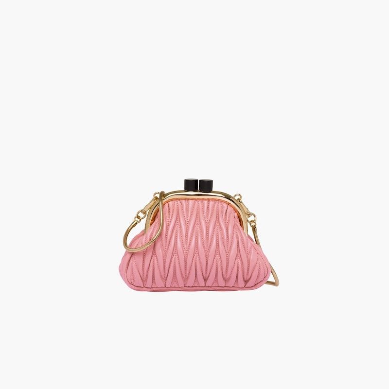 Miu Miu o1la1rc1a0925 Size: OS / Belle Nappa Mini-Bag in Pink Size ONE SIZE - 2 Thumbnail