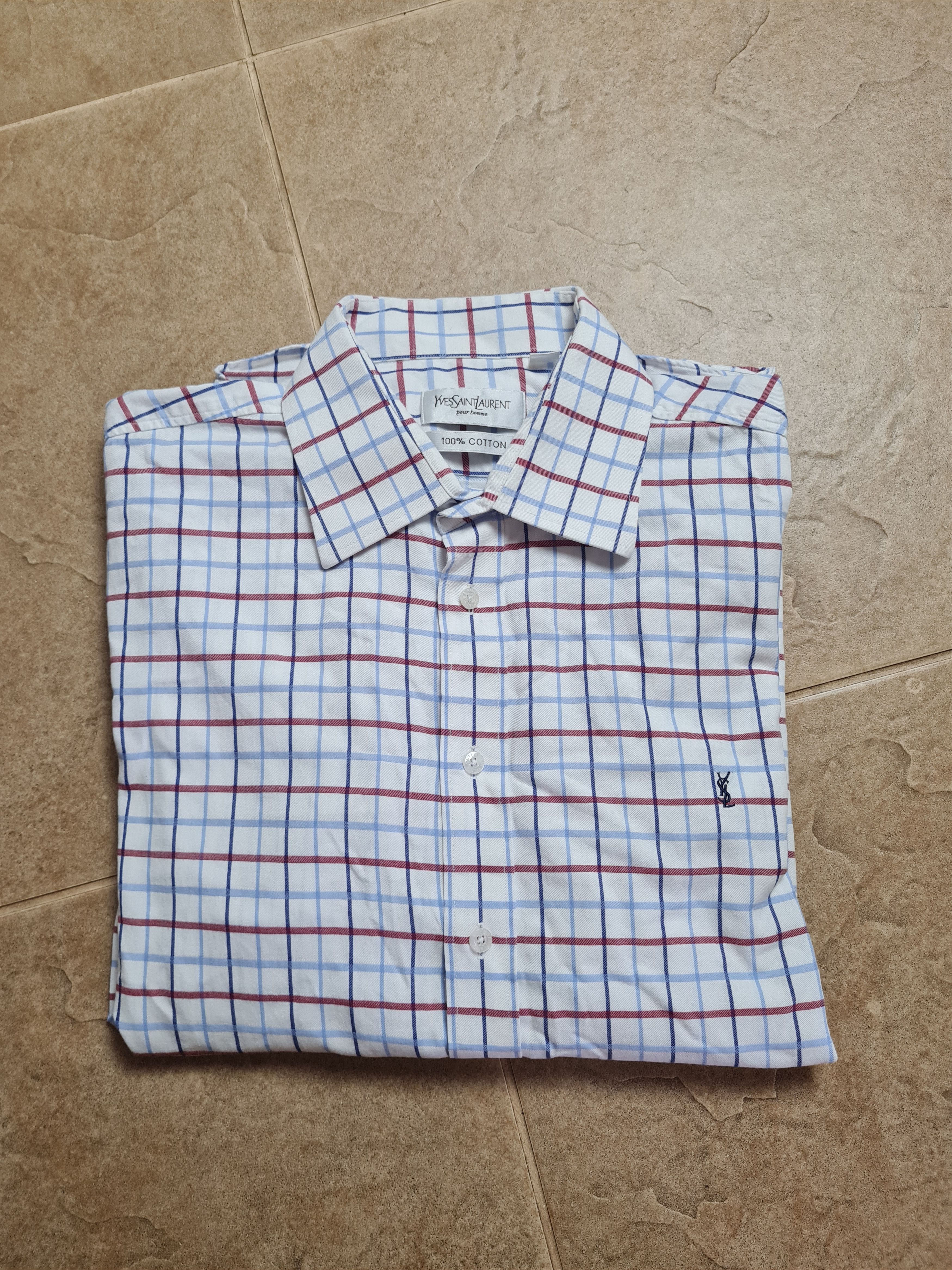 Yves Saint Laurent Vintage Shirts Yves Saint Laurent YSL Shirt with cufflinks Size US XL / EU 56 / 4 - 6 Thumbnail
