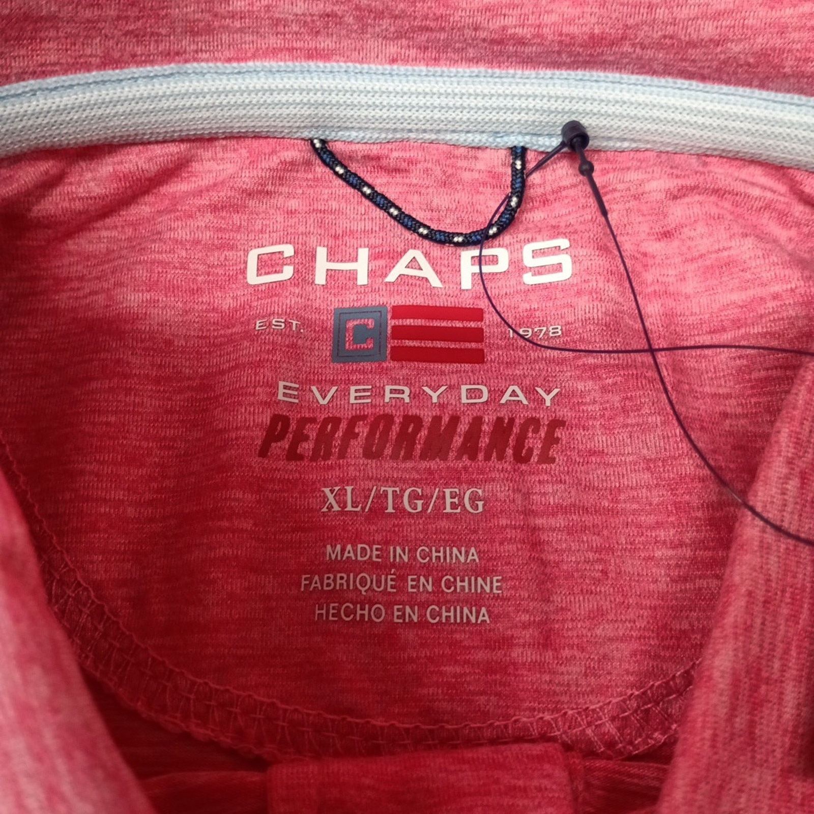 Chaps Chaps Performance Polo Shirt Men's XL Pink Moisture Wicking Size US XL / EU 56 / 4 - 4 Thumbnail