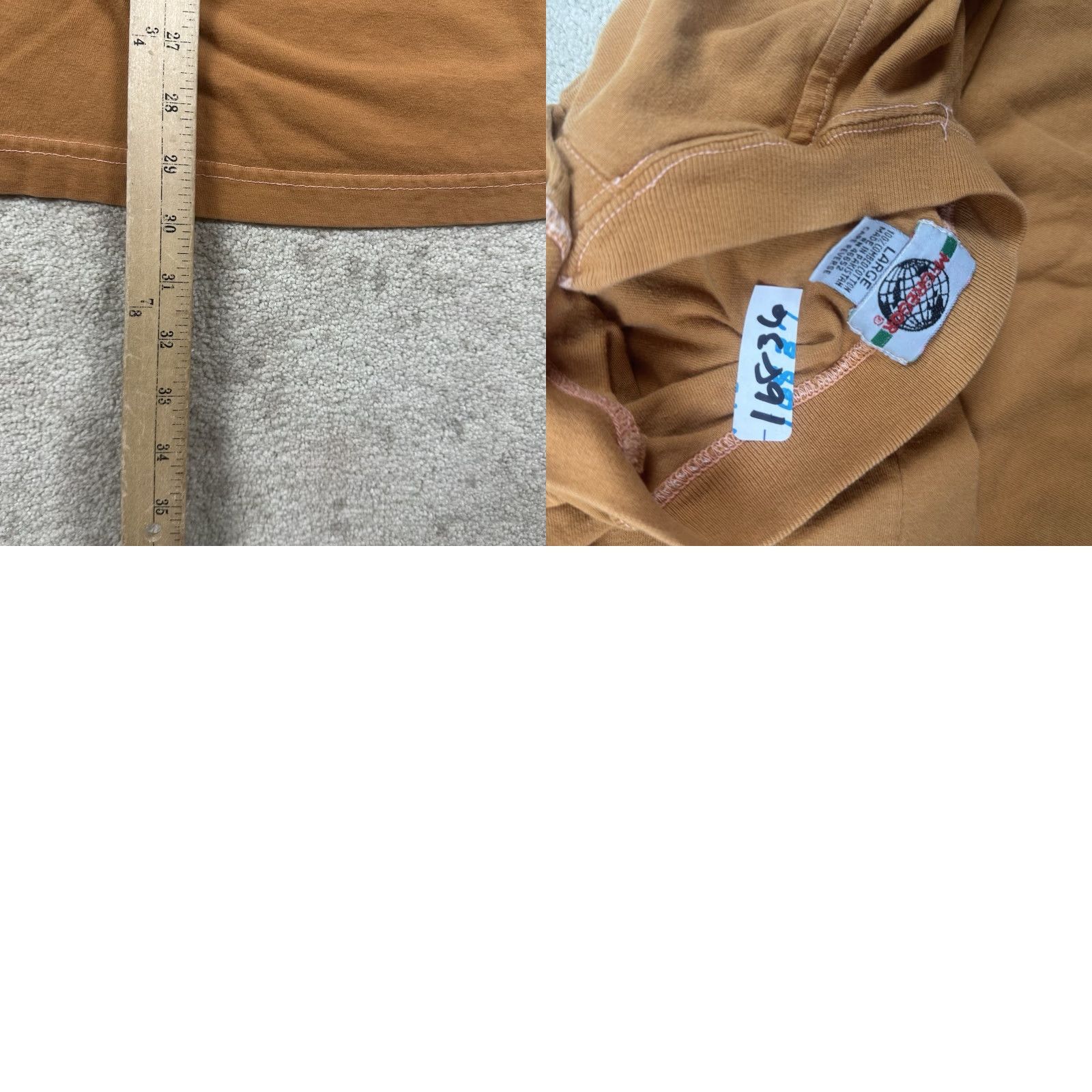 McGregor VINTAGE McGregor Henley Shirt Mens Large Orange Brown 90s USA 90s Button Neck Logo Size US L / EU 52-54 / 3 - 8 Thumbnail