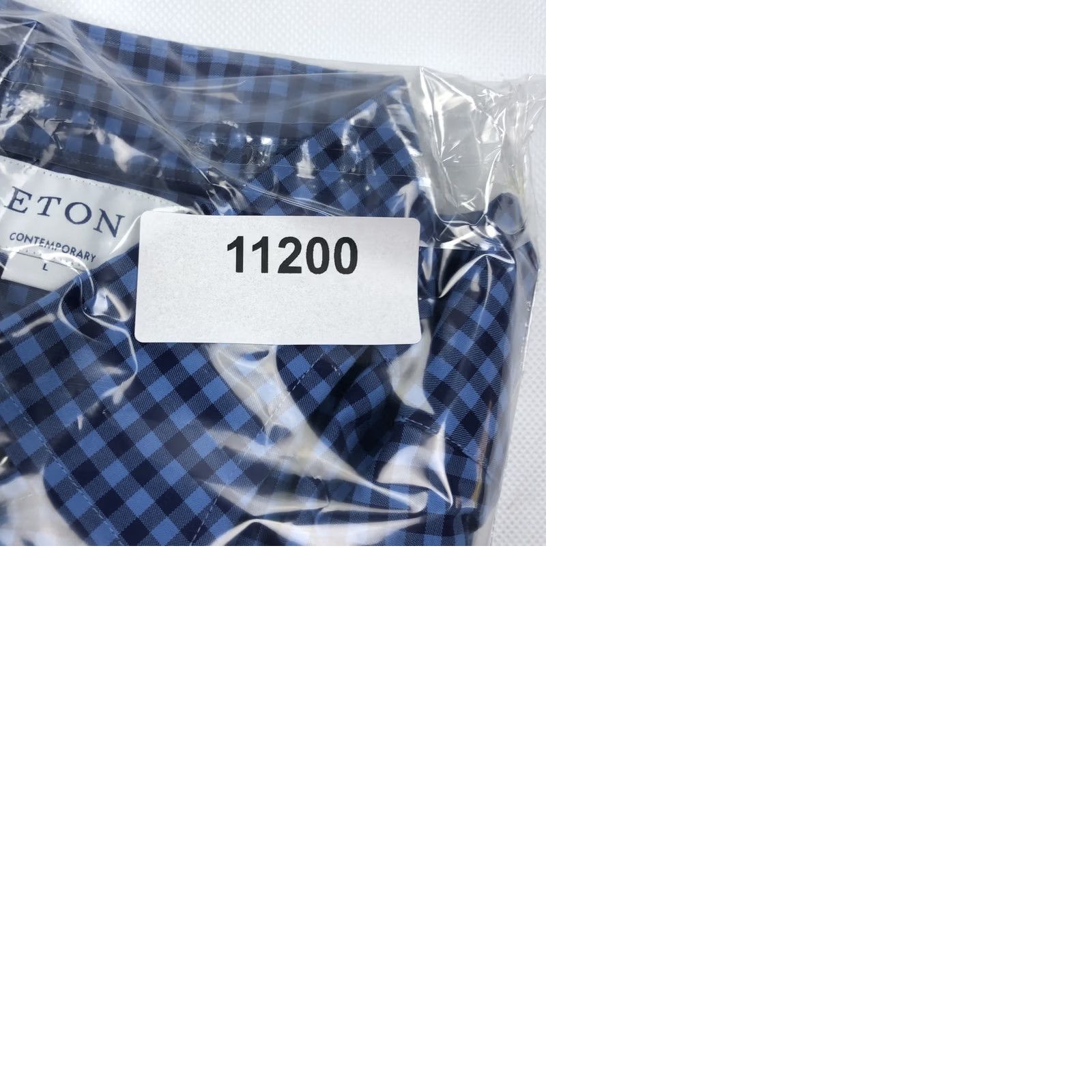 Eton Eton Shirt Gingham Button-Up Men's L 16.5 Blue Casual Contemporary Size US L / EU 52-54 / 3 - 9 Thumbnail