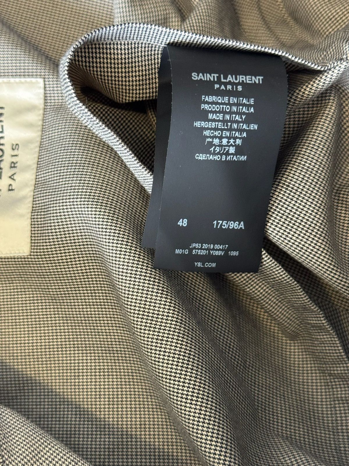 Saint Laurent Paris Saint Laurent Paris Houndstooth Trench Coat Size US M / EU 48-50 / 2 - 6 Thumbnail