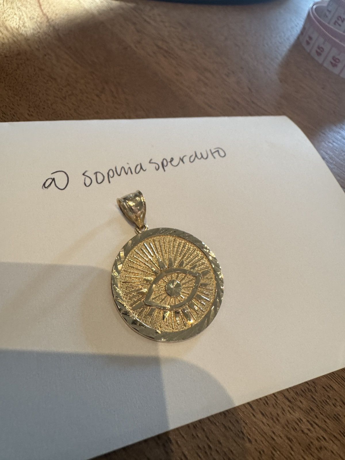 Other 14k gold evil eye circle pendant Size ONE SIZE - 4 Thumbnail