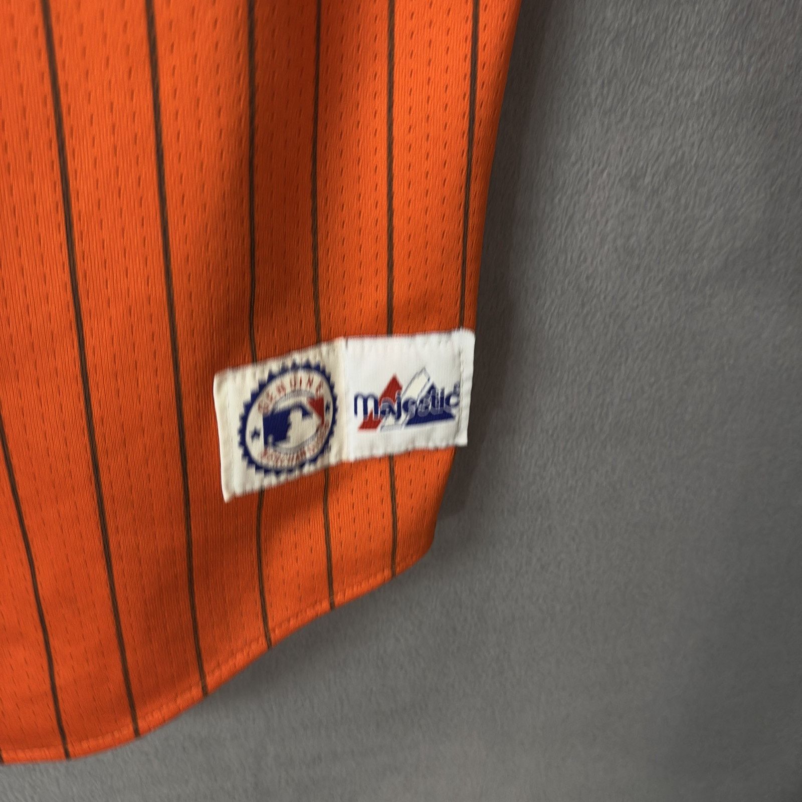 Majestic Yankees Tigers Collab Jersey Majestic Stitched Orange Rare Size 44 - 5 Thumbnail