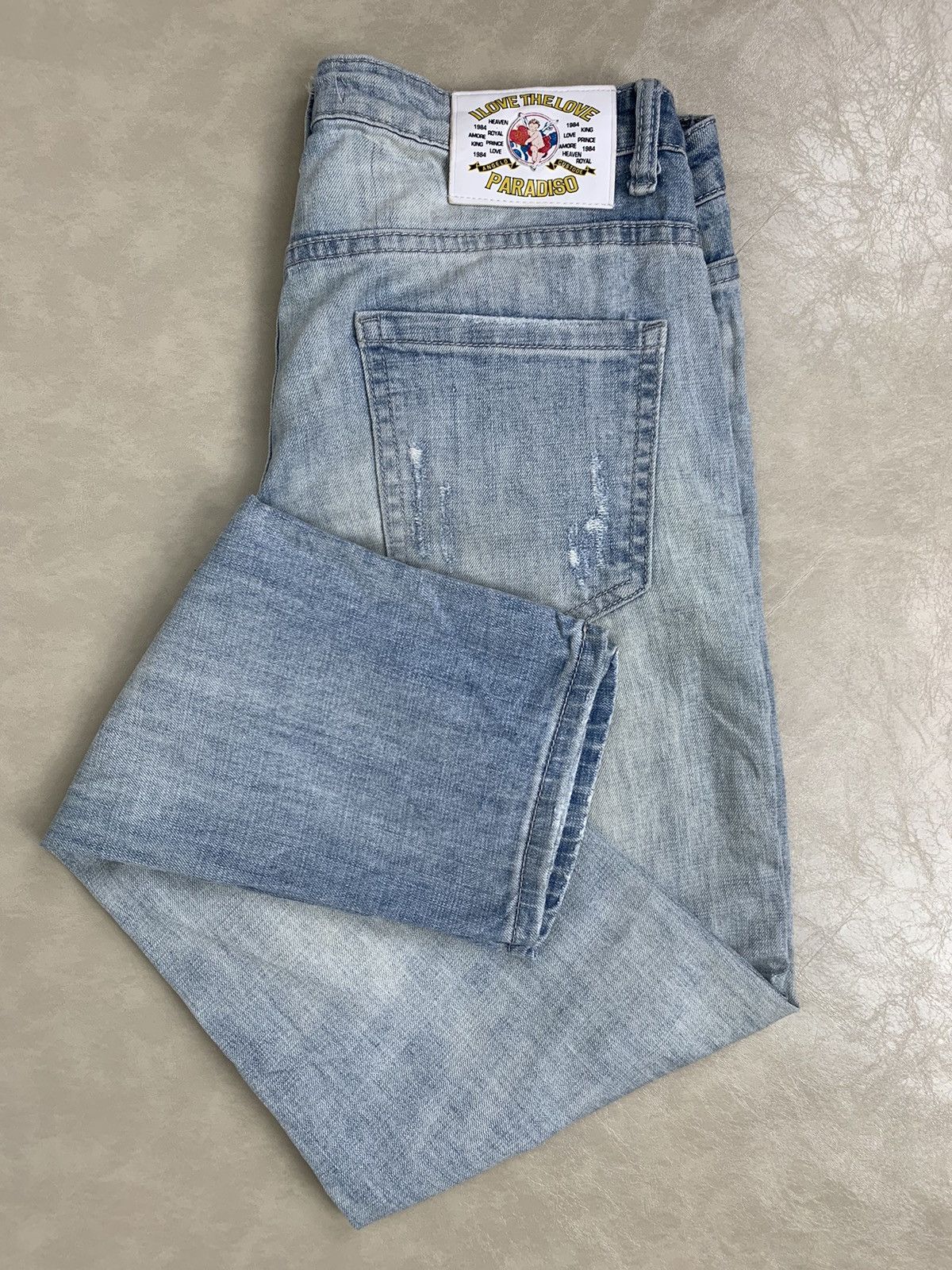 Japanese Brand Light Blue KQ Jeans Streetwear Size US 32 / EU 48 - 12 Thumbnail