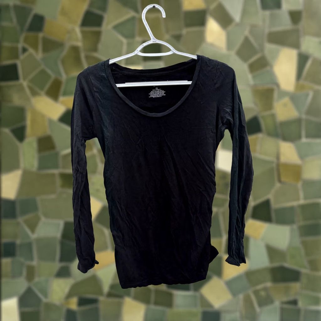Vintage Womens Liz Lange Maternity Shirt Black Long Sleeve Size XS Size XS / US 0-2 / IT 36-38 - 1 Thumbnail