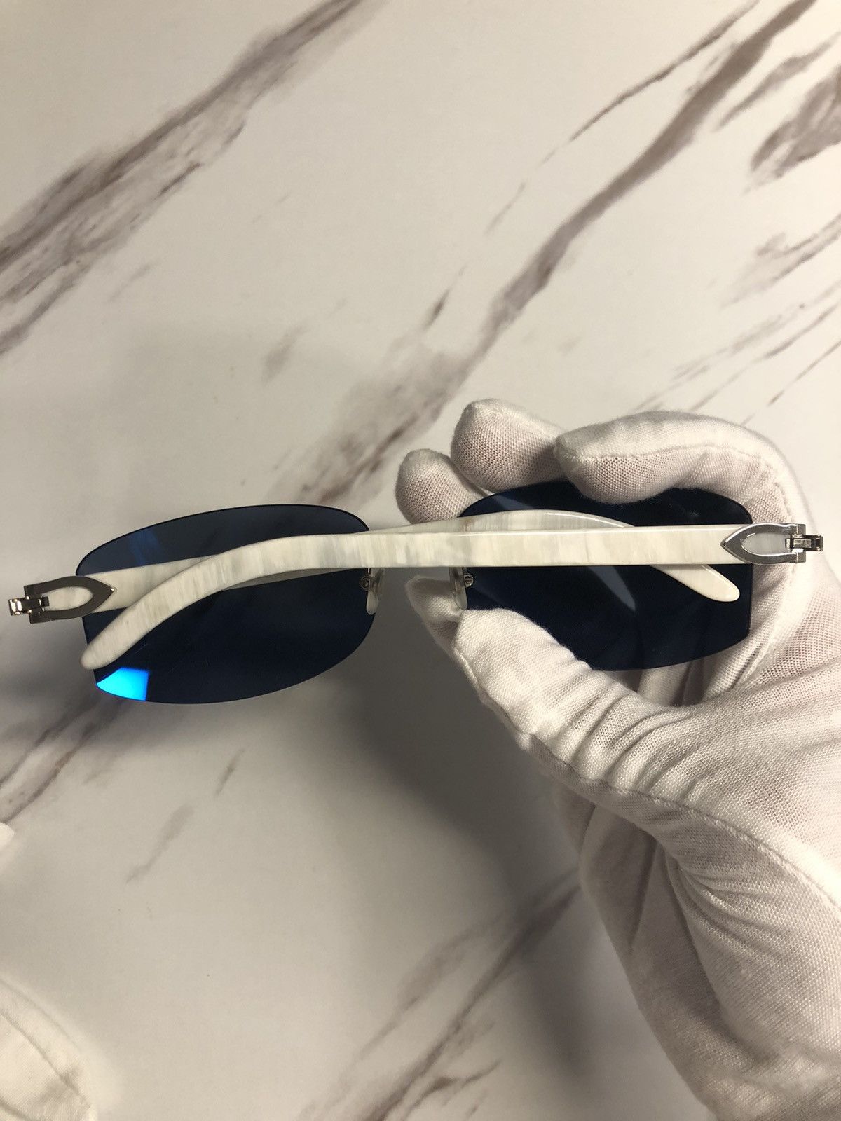 image of Cartier White Buffalo Horn Sunglasses, Men's