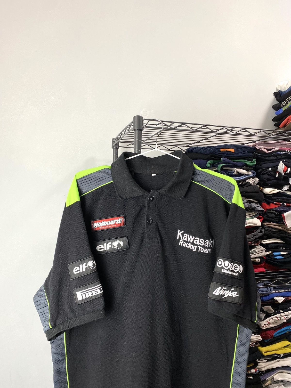 Vintage 2000s Vintage Kawasaki Ninja Racing T Shirt Elf Pirelli Size US XXL / EU 58 / 5 - 3 Thumbnail