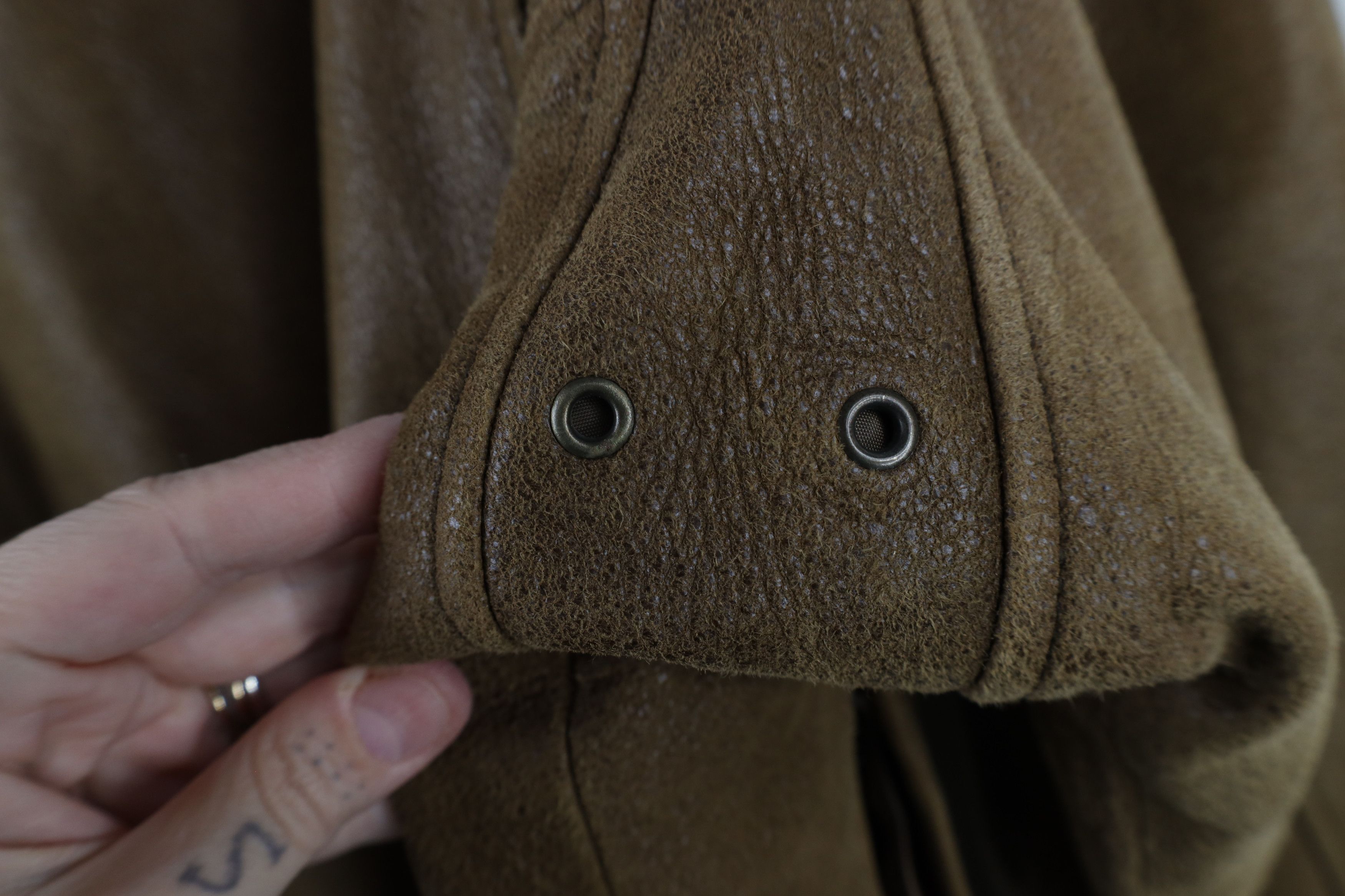 Vintage Vintage 90s Streetwear Heavy Suede Leather Bomber Jacket Size US L / EU 52-54 / 3 - 12 Thumbnail