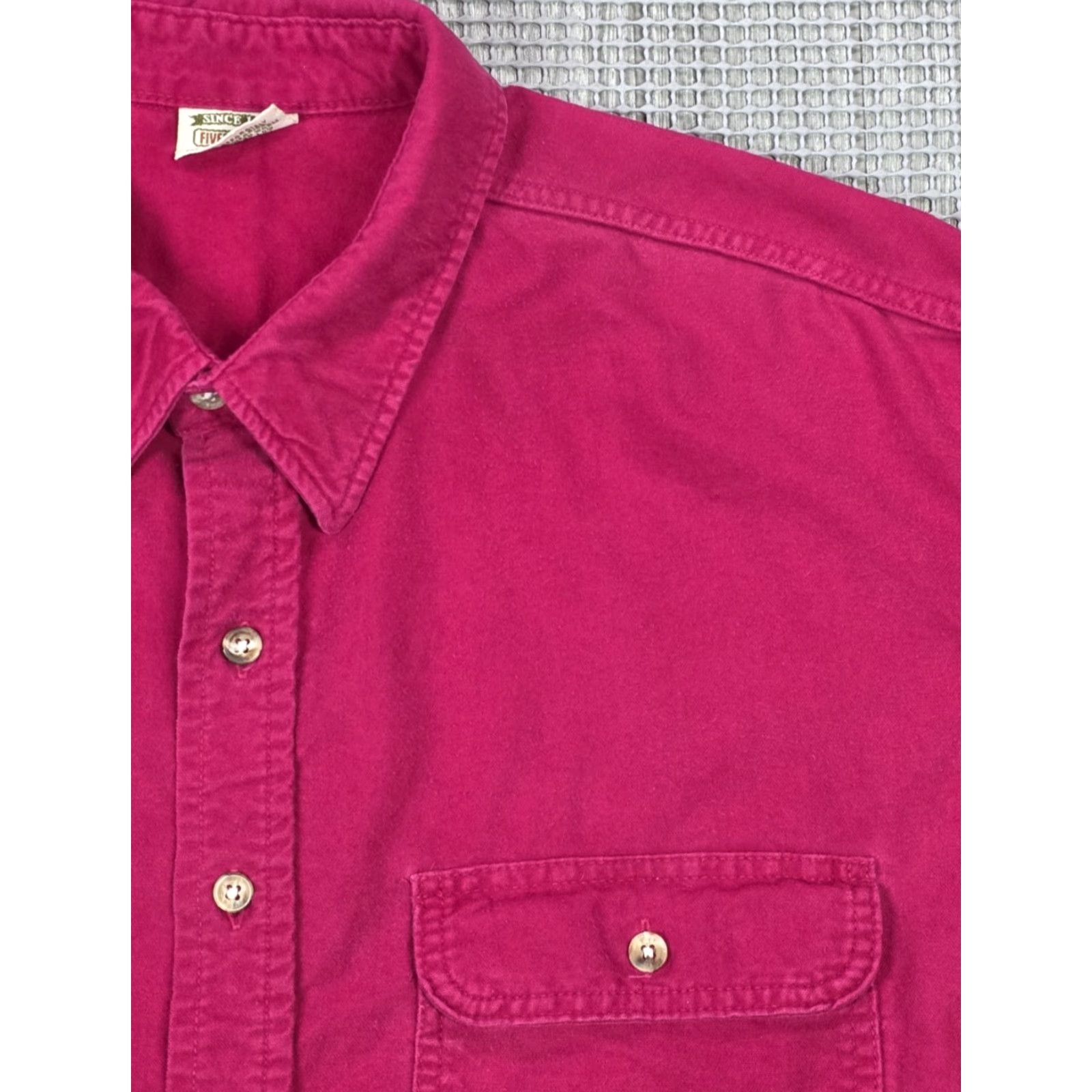 Vintage VINTAGE Five Brothers Shirt Heavyweight Flannel Red Button-Up Mens 3XL Workwear 80s Casual Rugged Plaid Heavyweight Cotton Chamois Outdoors Vntg Size US XXL / EU 58 / 5 - 3 Thumbnail