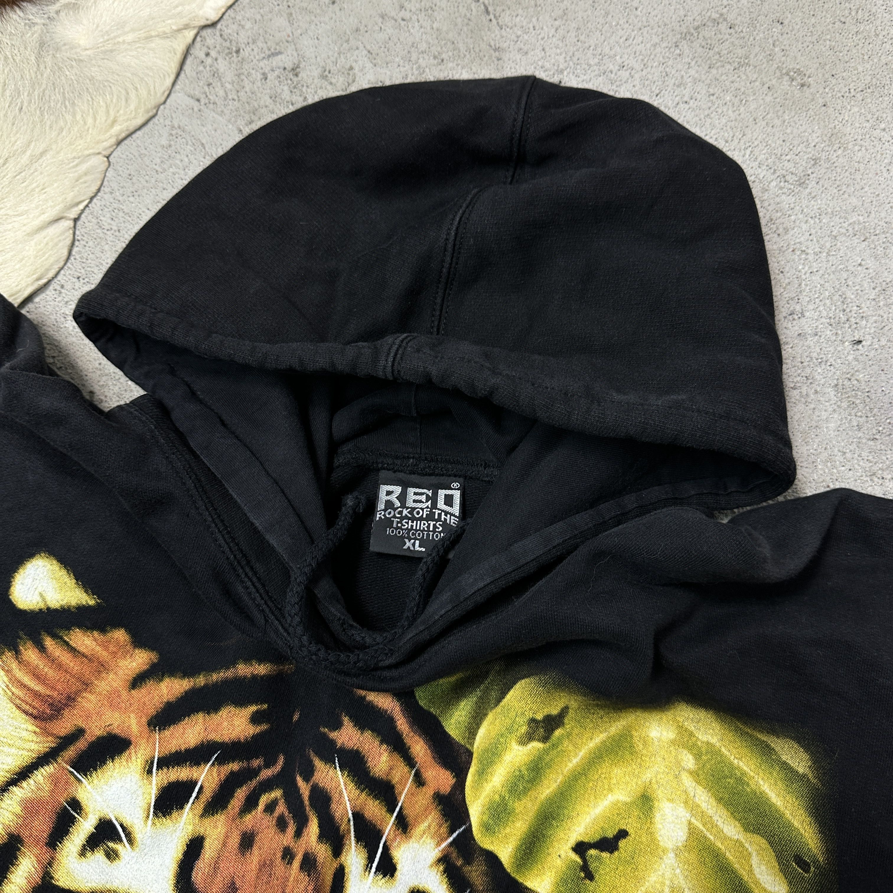 Vintage Vintage Streetwear Old School Oversize Tiger Hoodie 90s Size US XL / EU 56 / 4 - 4 Thumbnail