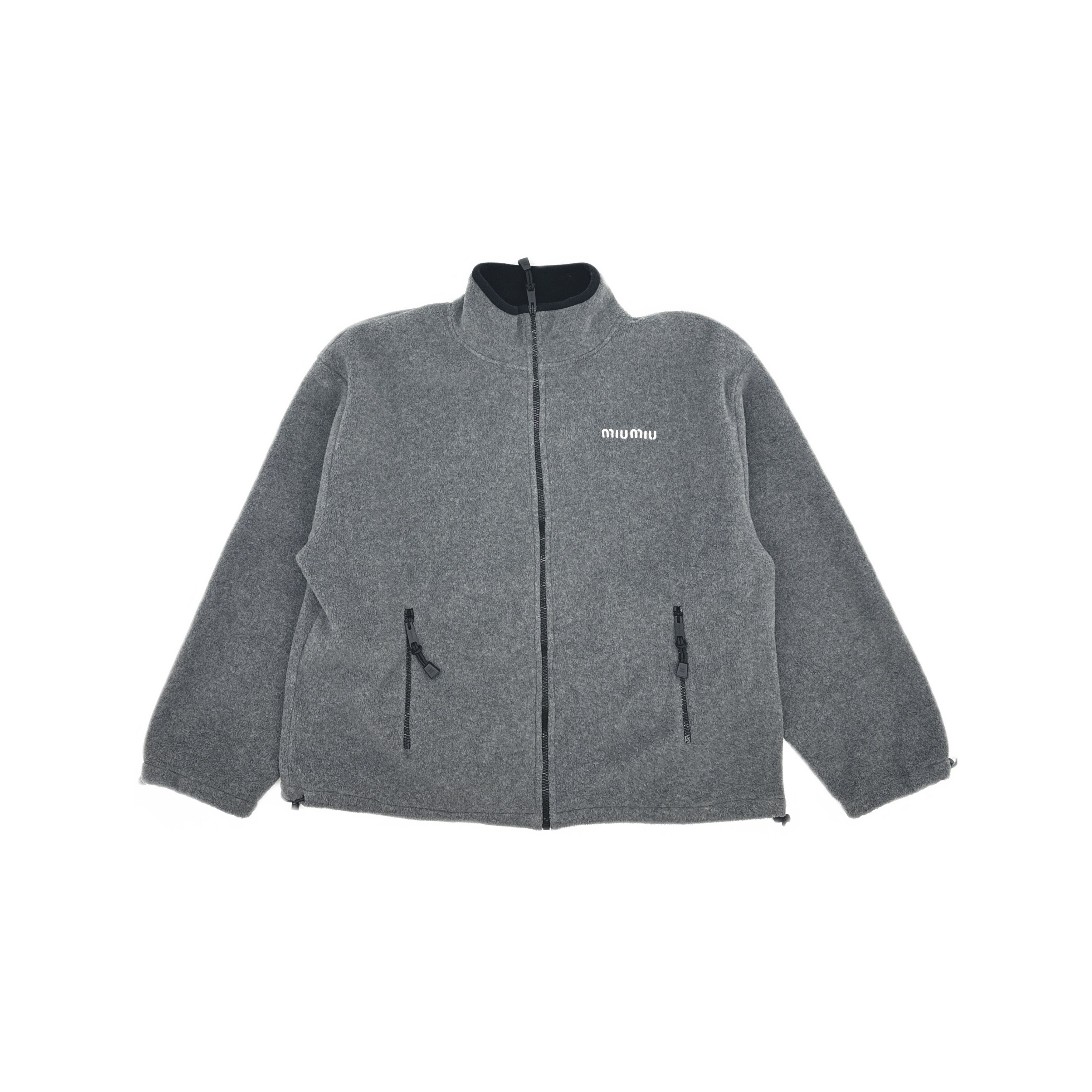 Miu Miu Miu Miu Logo Embroidered Fleece Jacket Size S Size S / US 4 / IT 40 - 1 Thumbnail
