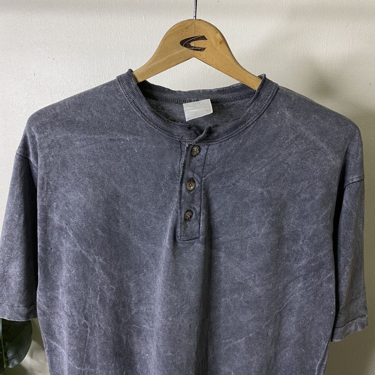 Vintage 1990s Grey Stoned Wash Blank T Shirt Size US M / EU 48-50 / 2 - 2 Thumbnail