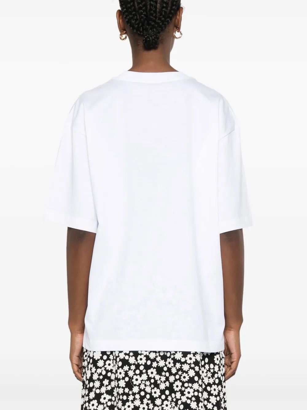 Marni o1w1db10426 Logo-Print T-Shirt in White Size S / US 4 / IT 40 - 3 Thumbnail