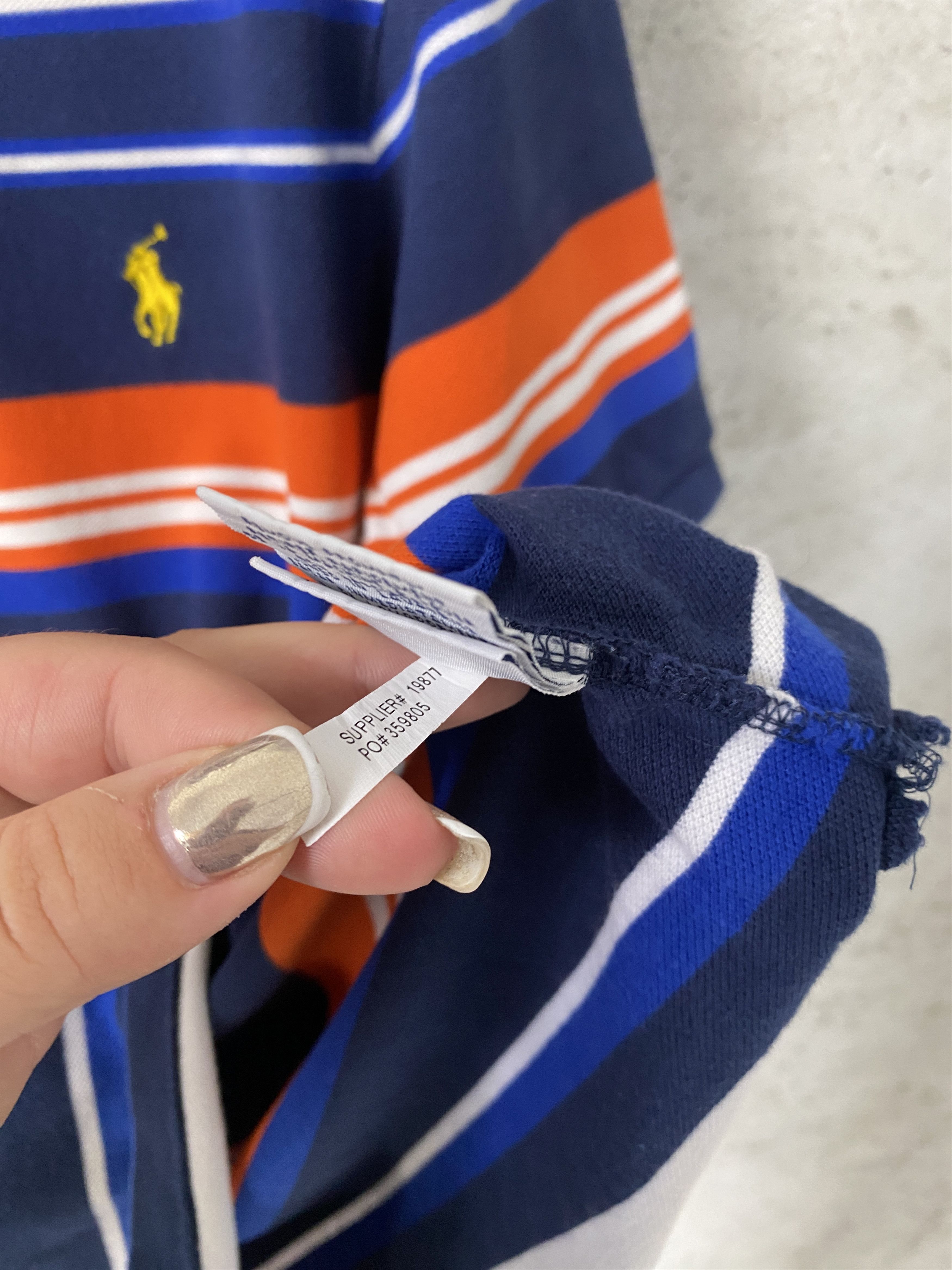 Polo Ralph Lauren Polo Ralph Lauren striped polo t-shirt tee vintage Size US L / EU 52-54 / 3 - 5 Thumbnail