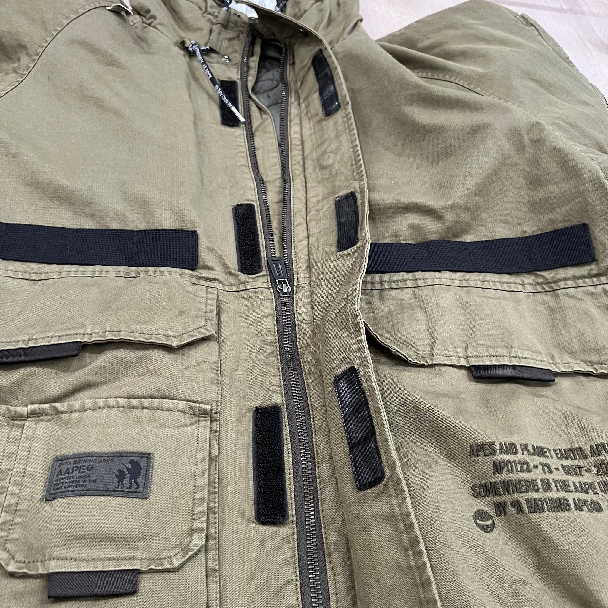 Aape Aape by A Bathing Ape Khaki Bomber Jacket - Quilted Lining Size US L / EU 52-54 / 3 - 15 Thumbnail