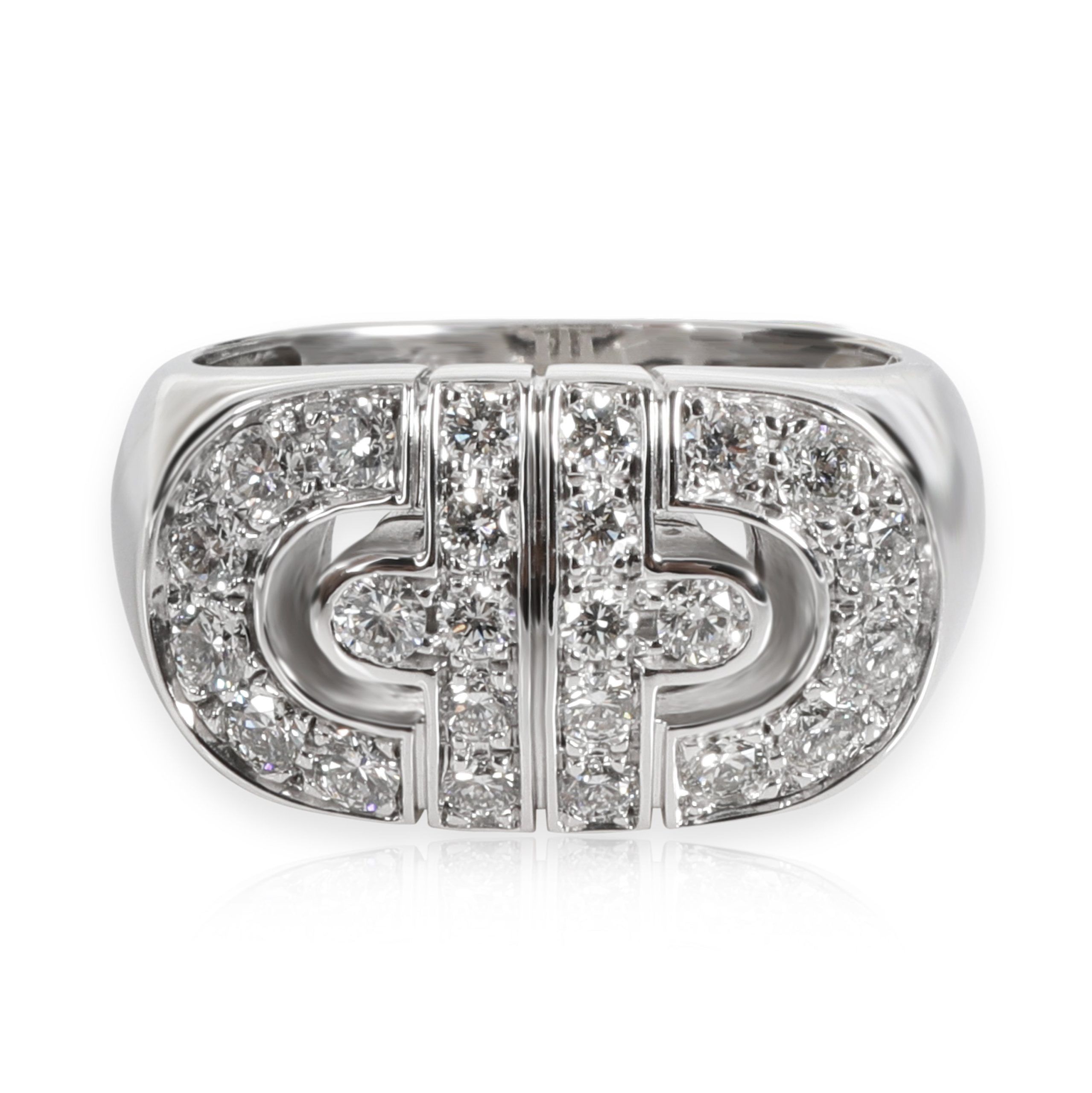 Bulgari Parentesi Diamond Ring in 18K White Gold CTW