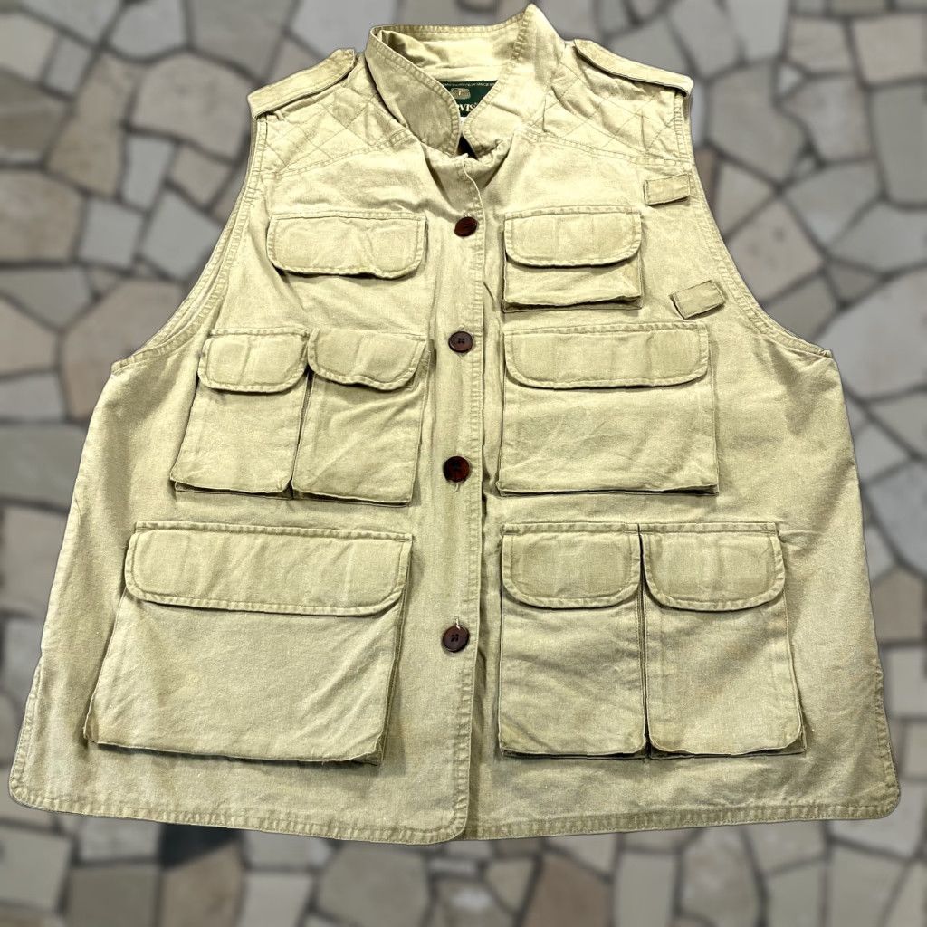 Orvis VINTAGE Orvis Vest Mens Large Beige Fishing Utility Safari Photography Canvas Size US L / EU 52-54 / 3 - 1 Thumbnail