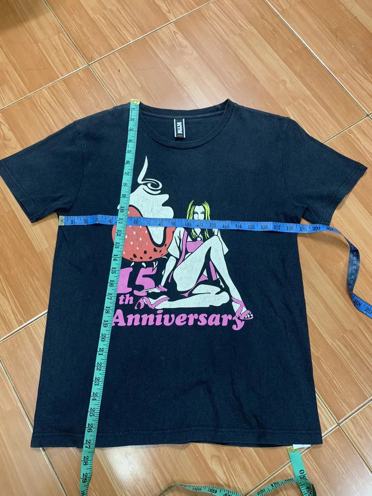 Hysteric Glamour KTM apparel 15th anniversary anime girl faded black T-shirt Size US M / EU 48-50 / 2 - 3 Thumbnail