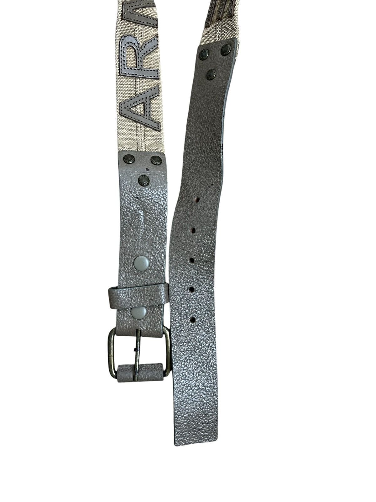 Armani Exchange × Vintage 2000s Armani Exchange Patched-Spellout Belt Size 38 - 4 Thumbnail