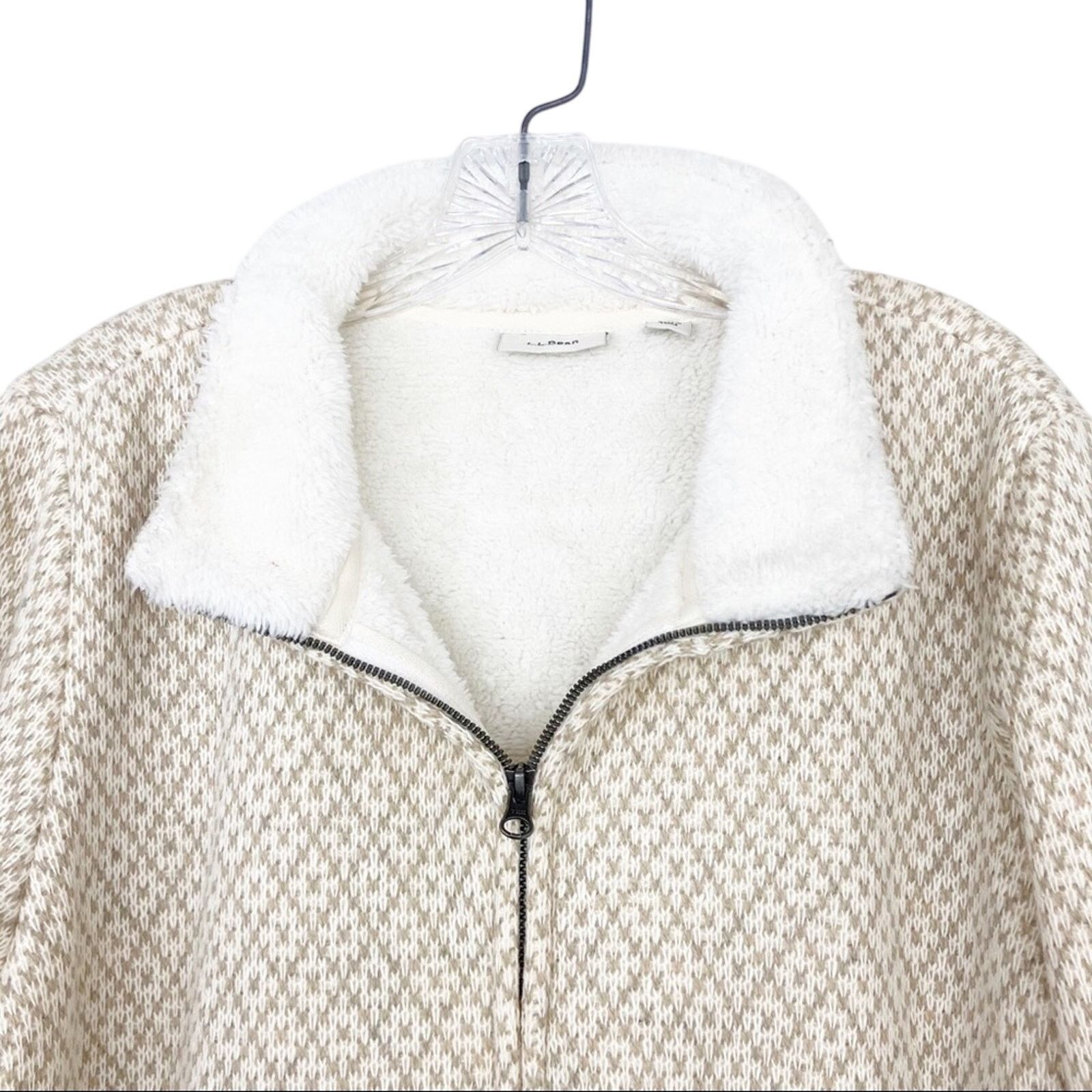 L.L. Bean LL Bean Tan Printed Teddy Lined Full Zip Jacket Sz XL Size US XL / EU 56 / 4 - 5 Thumbnail