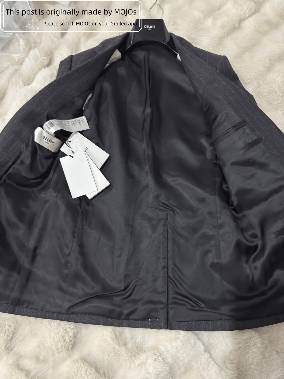 Celine Sz 46 Celine 23AW Runway Stripe Pattern Fannel Jacket Size US S / EU 44-46 / 1 - 3 Thumbnail
