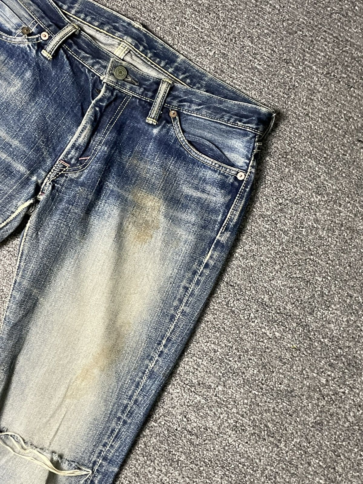 Vintage FLAT HEAD x BALDER JEANS Brand Ripped Jean (84) Size US 32 / EU 48 - 6 Thumbnail