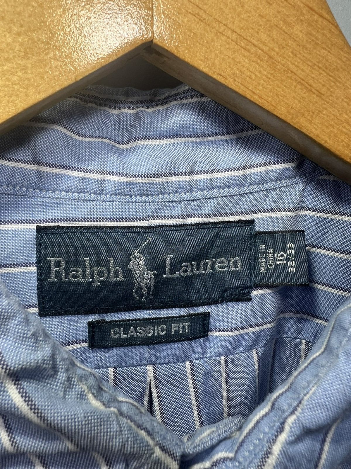 Polo Ralph Lauren Polo ‘Ralph Lauren’ Button Down 16-32/33 Striped Blue White Size US L / EU 52-54 / 3 - 3 Thumbnail
