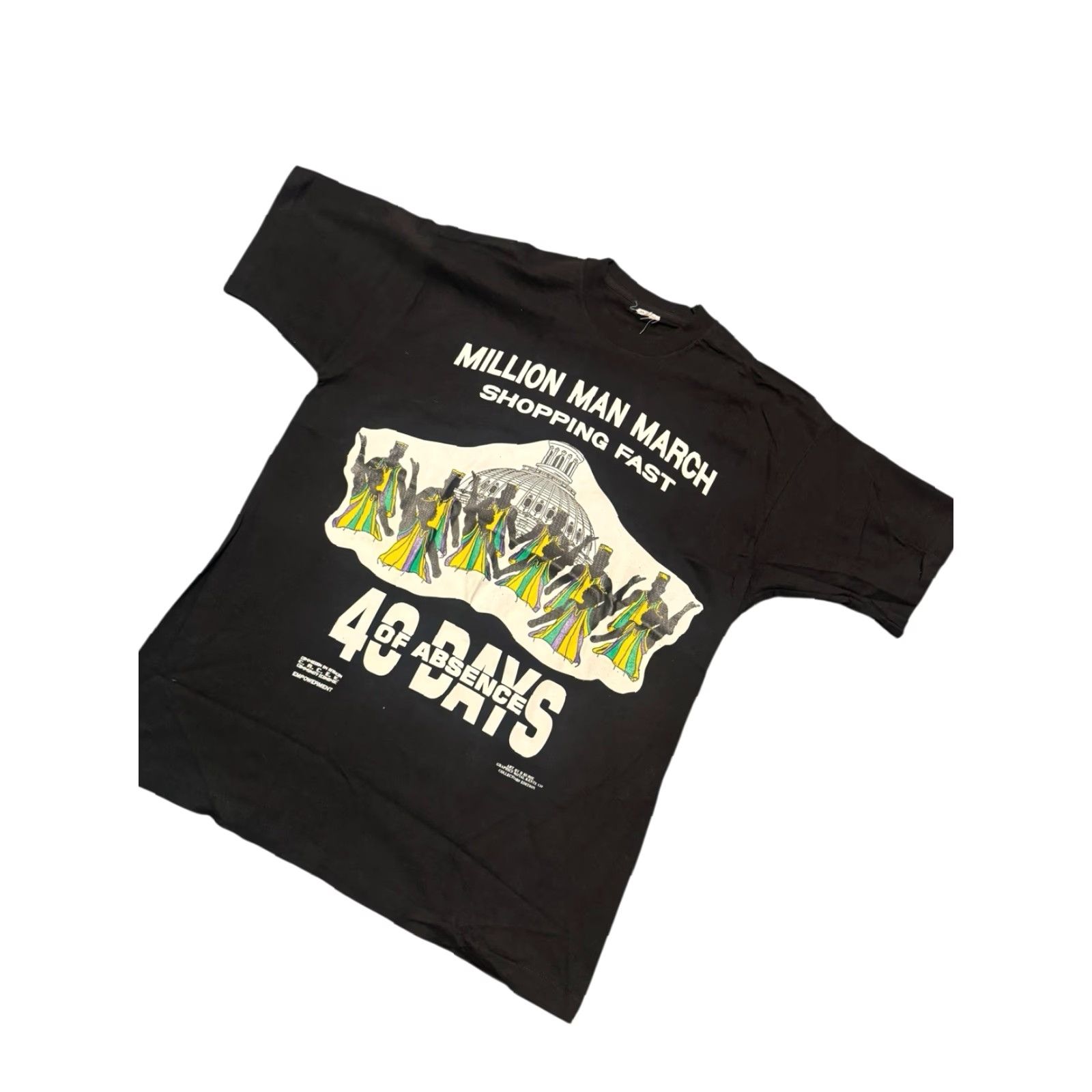 Fruit Of The Loom VINTAGE Million Man March 90's Graphic Shirt Limited Edition XL Rare African HTF Size US XL / EU 56 / 4 - 4 Thumbnail