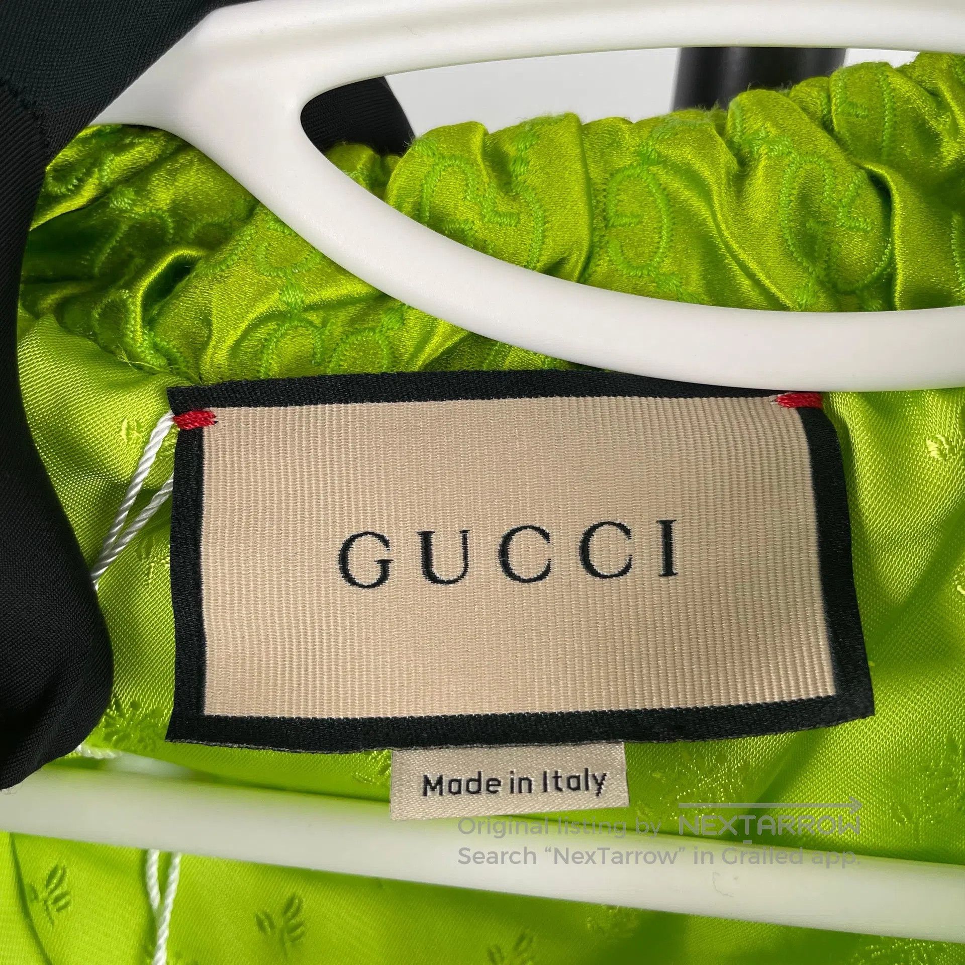 Gucci Guicci Neon green full print casual jacket short top| Size XS / US 0-2 / IT 36-38 - 3 Thumbnail