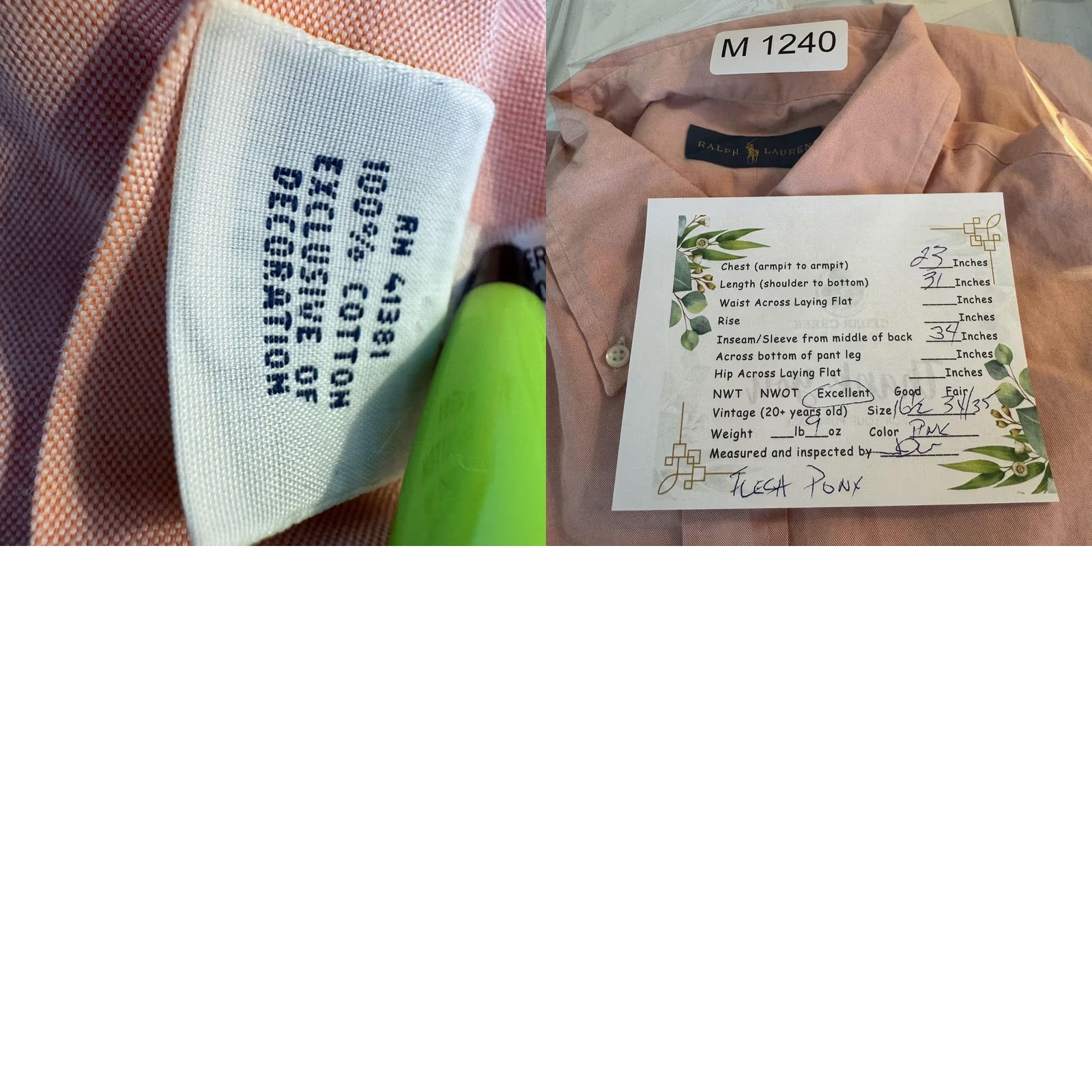 Ralph Lauren VINTAGE? No. Size US L / EU 52-54 / 3 - 10 Thumbnail