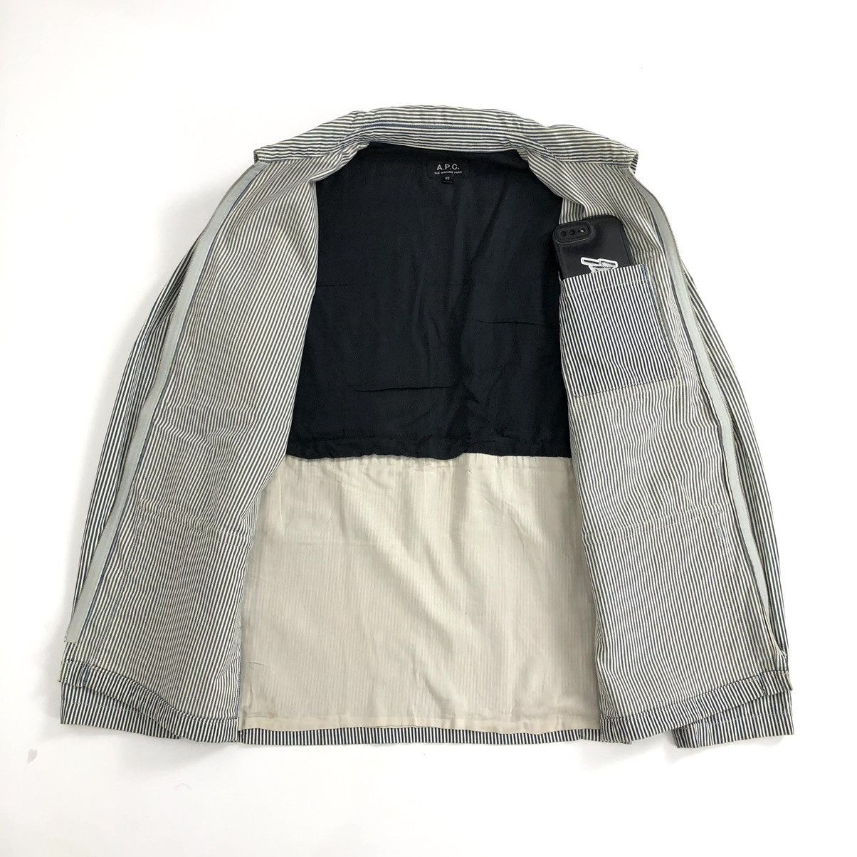 A.P.C. Vintage A.P.C Hickory Chore Jacket Denim Size US S / EU 44-46 / 1 - 8 Thumbnail