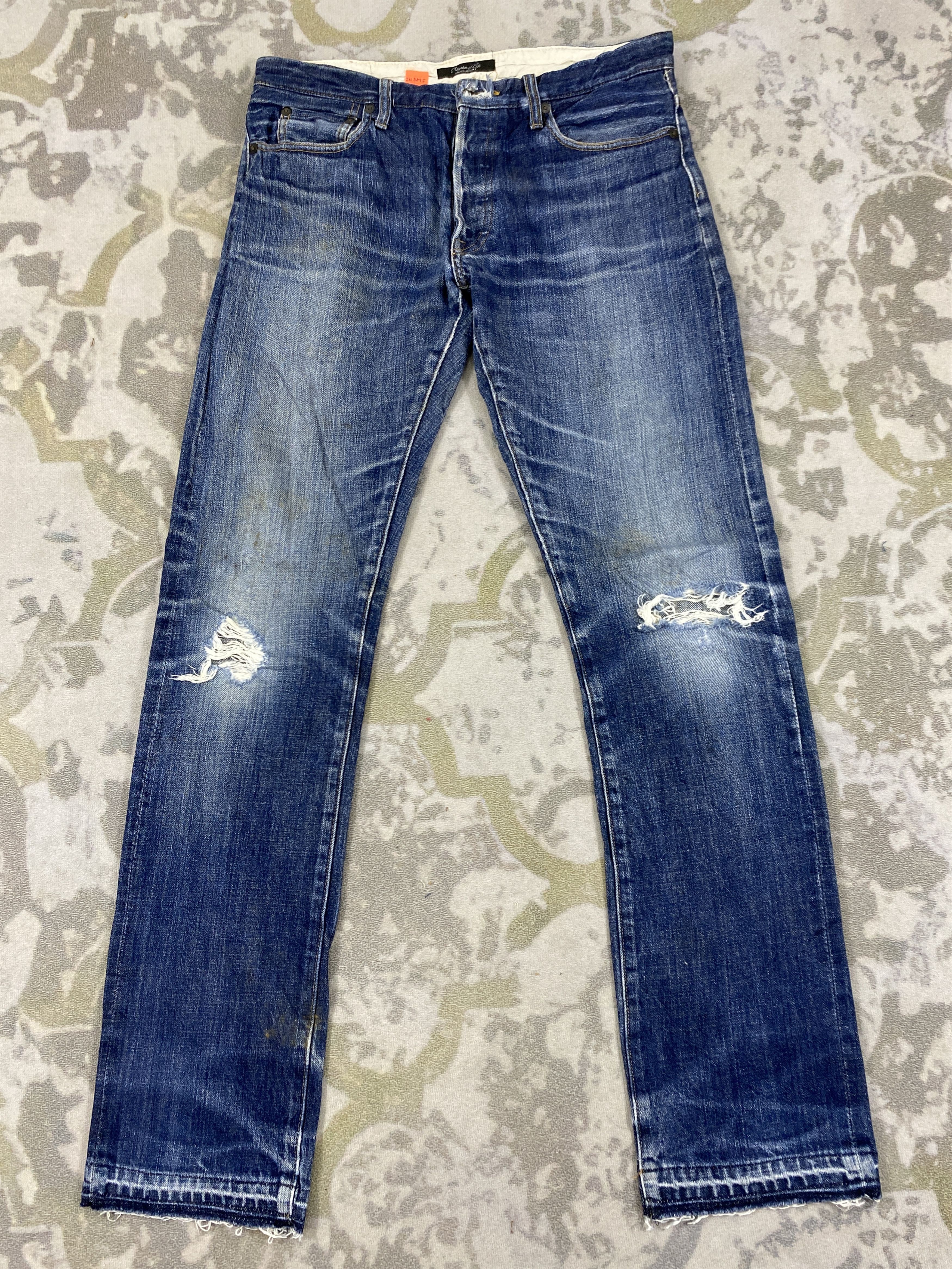 image of Hype Selvedge Vintage United Arrow Jeans 31X31.5 Denim- Jn3895 in Blue Distressed, Men's