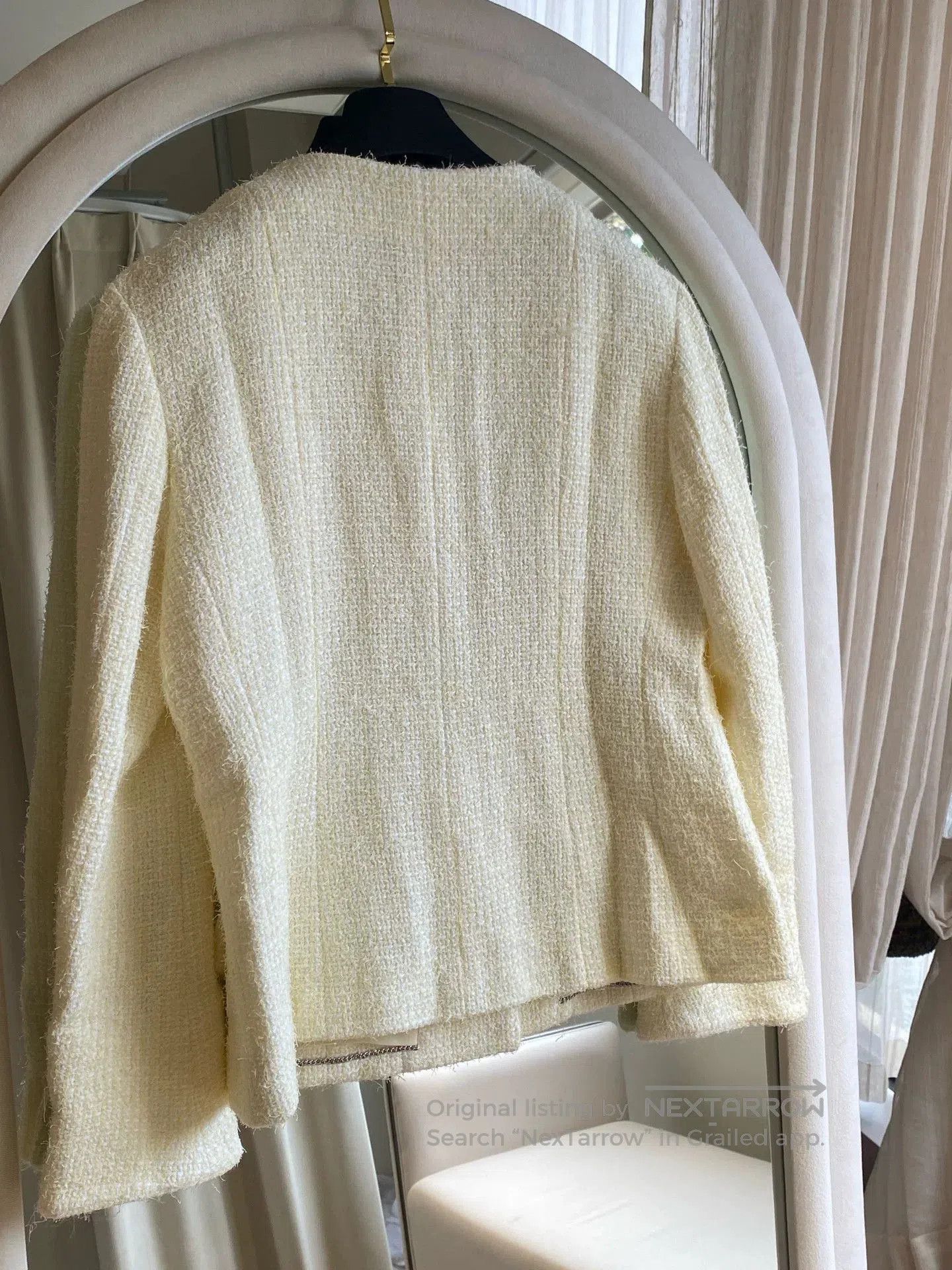 Chanel Chanel 23S Yellow Diamond Button Coat. Size US XL / EU 56 / 4 - 2 Thumbnail