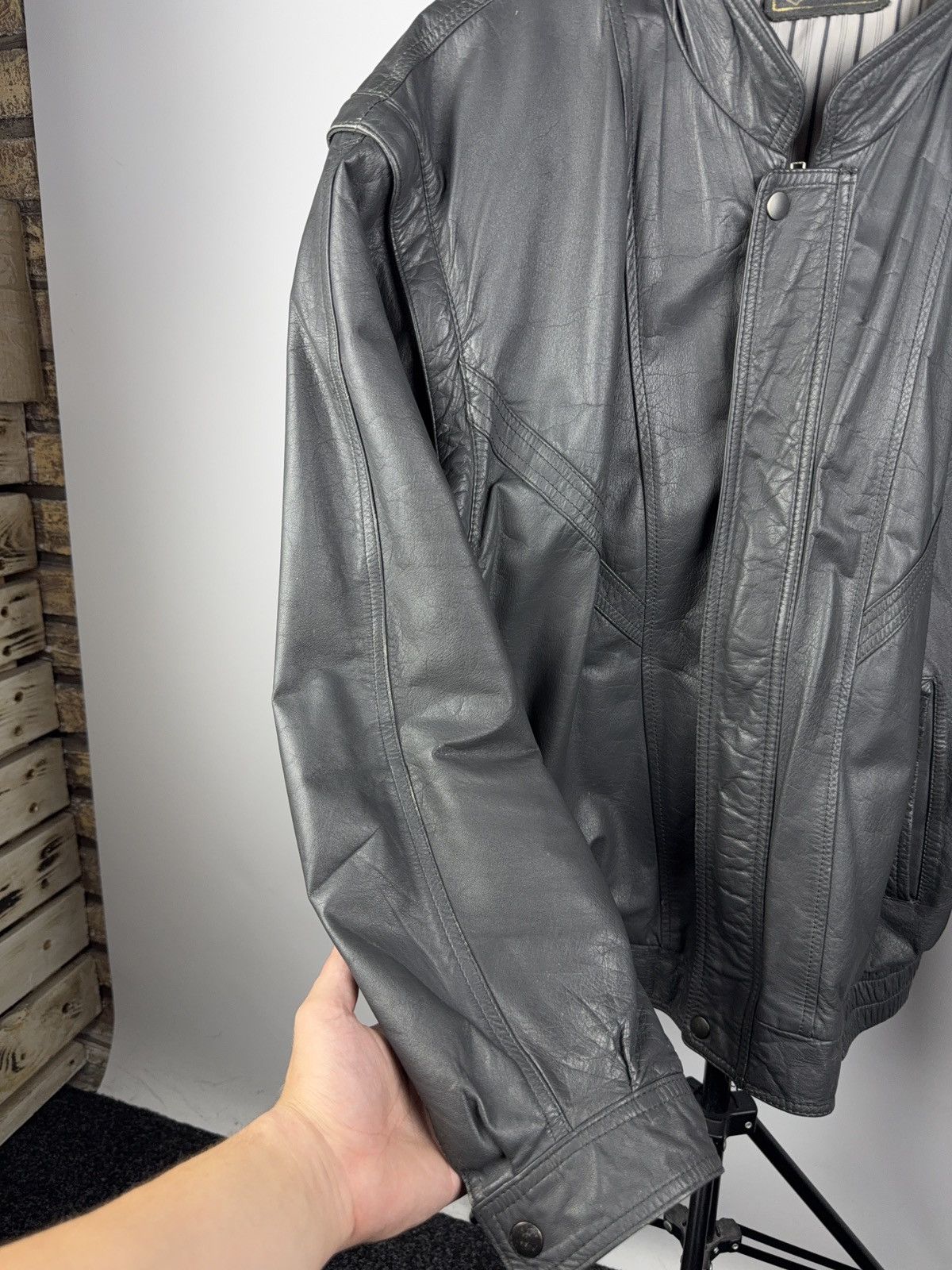 Vintage Vintage 90s Avant Garde Leather Biker MOTO Y2K Jacket Size US M / EU 48-50 / 2 - 7 Thumbnail