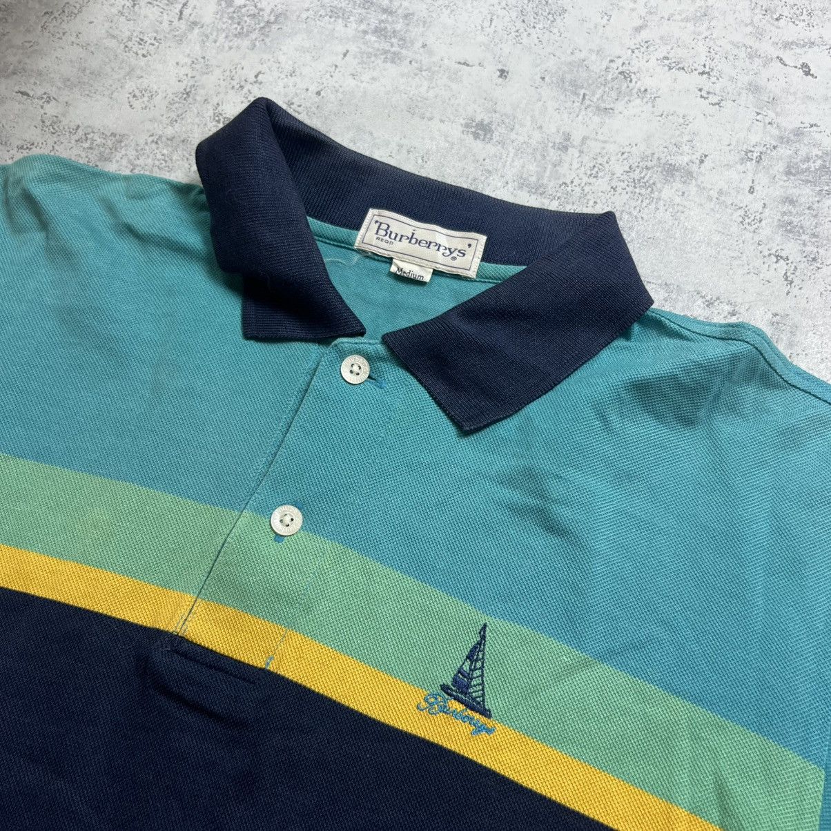 Burberry 00s Burberry’s Boat Logo Vintage Y2K Button Up Retro Polo Size US M / EU 48-50 / 2 - 4 Thumbnail