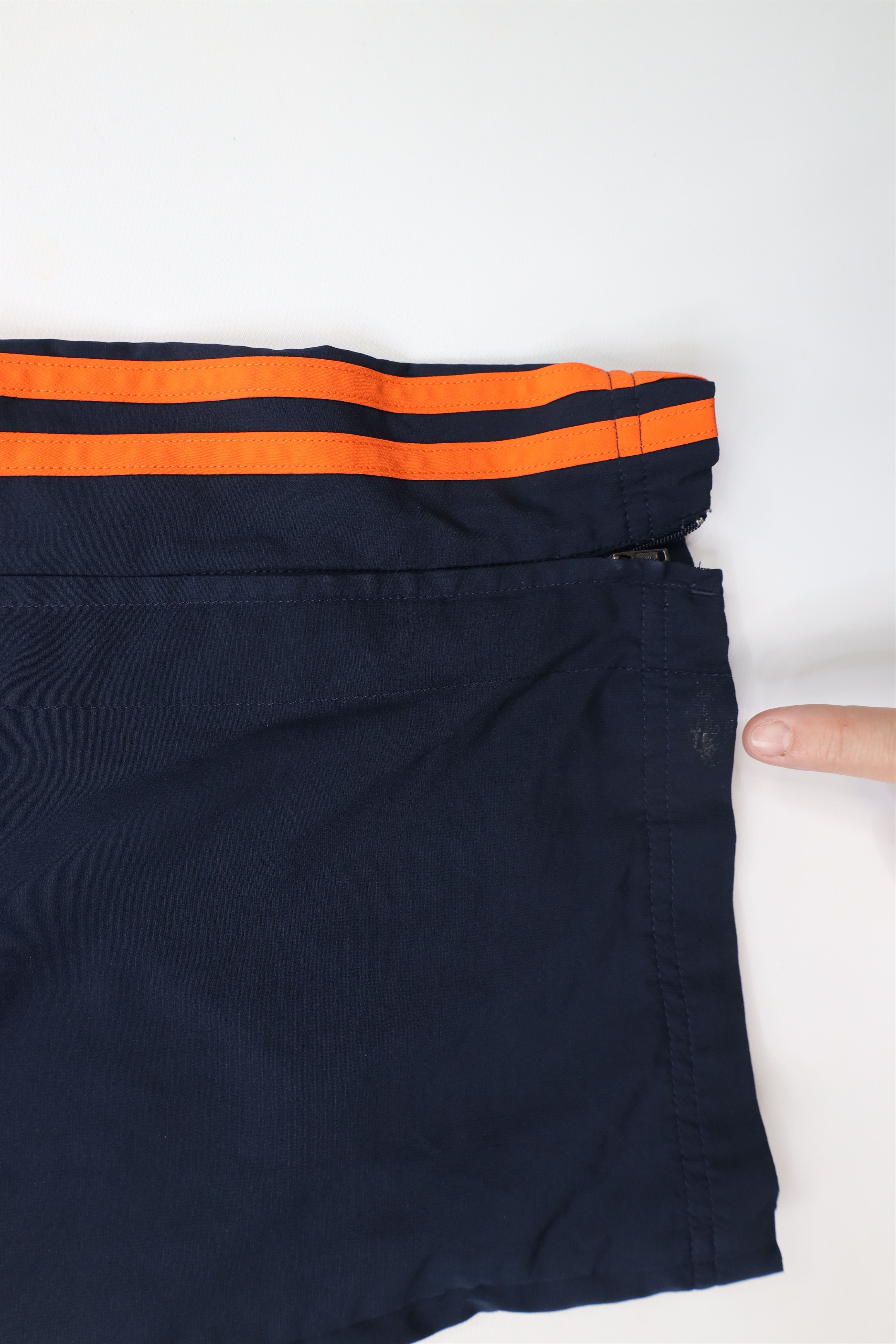 Adidas × Vintage Vintage Adidas Striped Lined Wide Leg Pants Navy Blue Orange Size US 38 / EU 54 - 5 Thumbnail